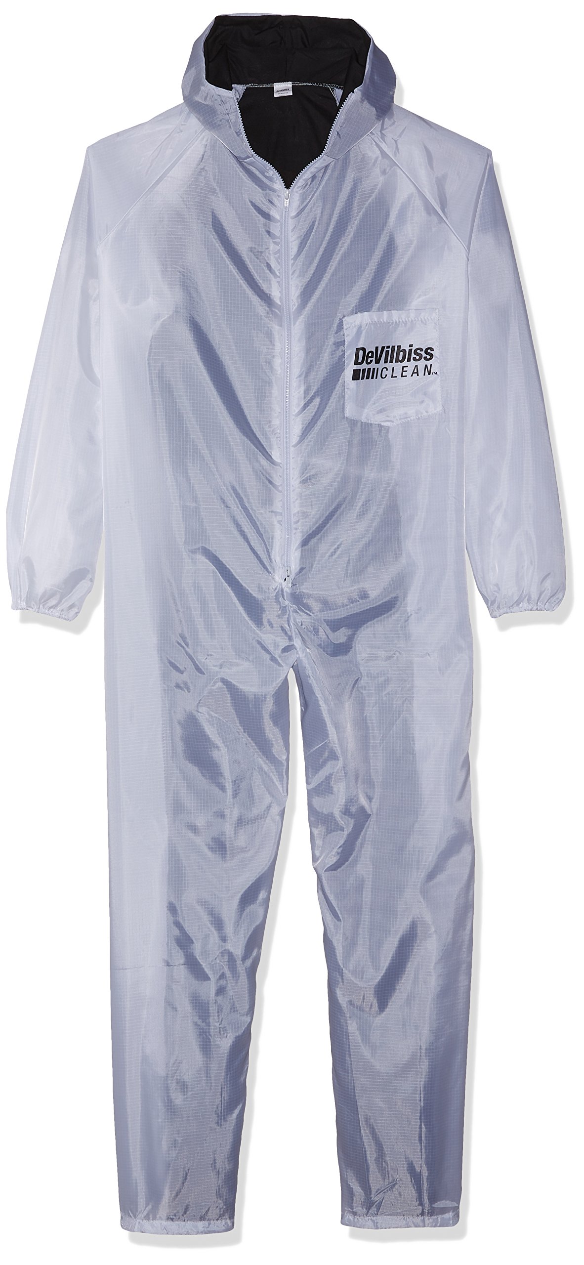 DeVilbiss 803597 Clean(TM) Reusable Painting Coverall - Grey Large Size | Durable Work Jumpsuit for Painting, Construction & DIY Projects | Protective Overalls for Men & Women