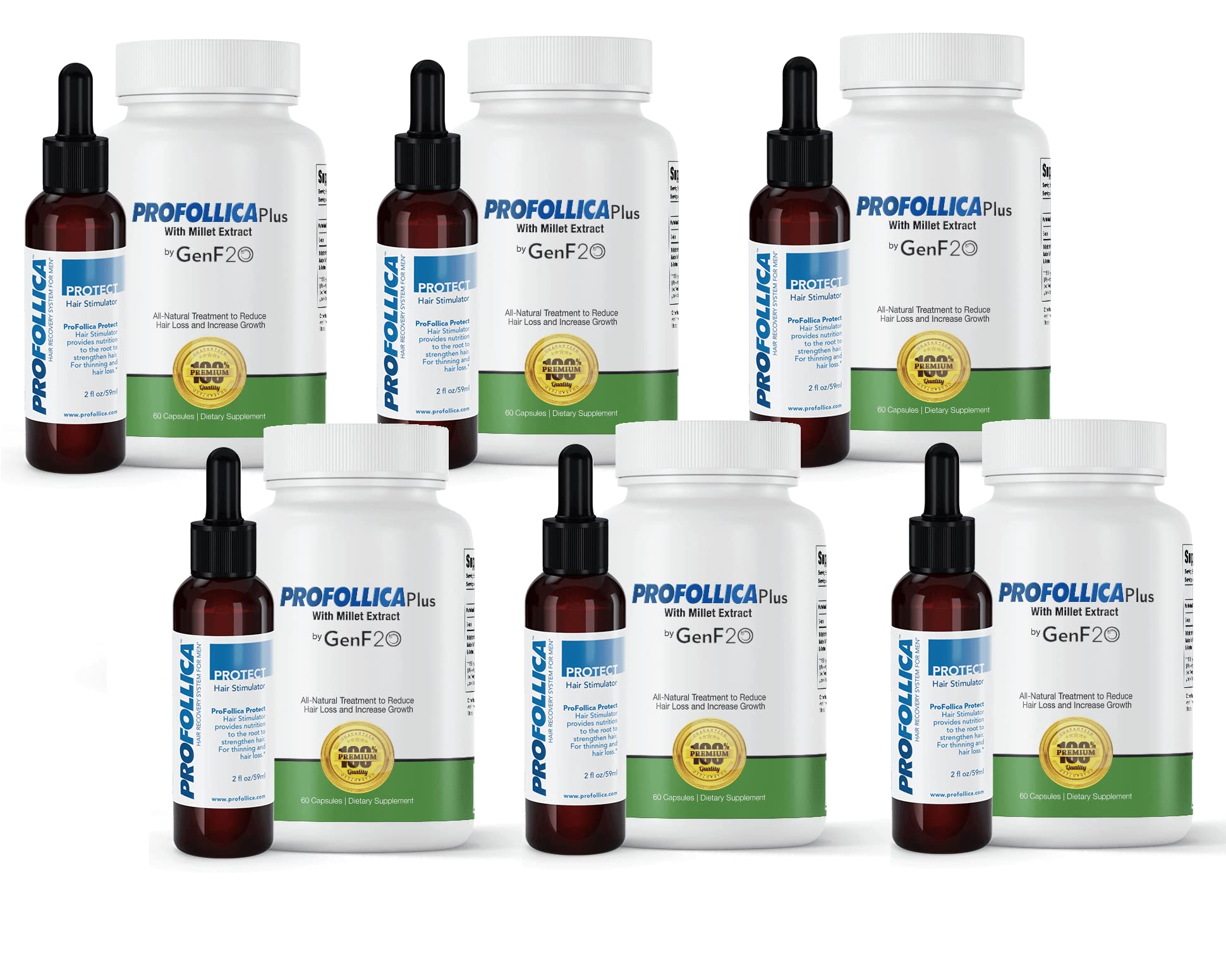 Profollica Hair Growth Treatment - 6 Month Supply for Thicker, Healthier Hair | Best for Men & Women with Thinning Hair, Hair Loss Prevention | Use Daily for Visible Results