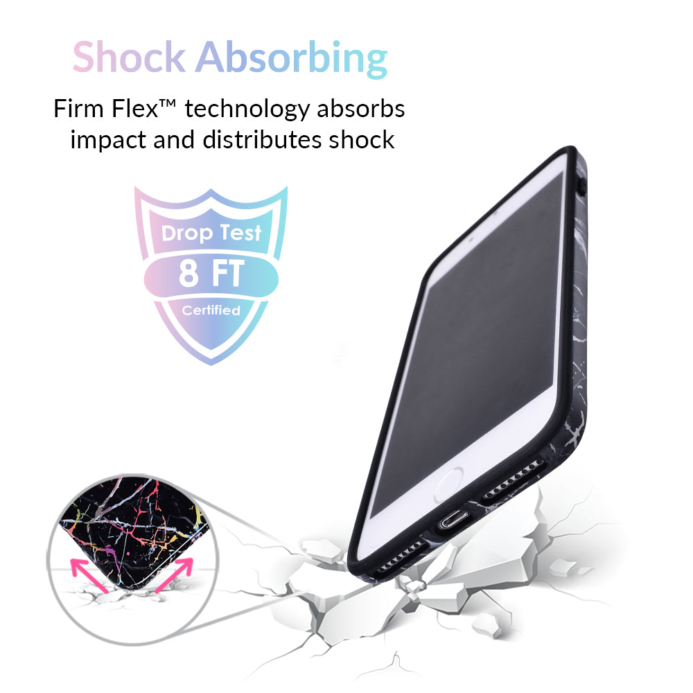 Holo Black Marble iPhone Case - Premium Protective Cover with Glitter & Shimmer | Trendy Phone Case for iPhone 13/14/15 Pro Max | Perfect for Everyday Use, Parties & Gifting