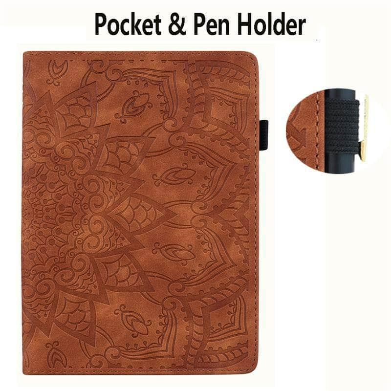 Samsung Galaxy Tab A7 10.4 (2020) Case - Premium PU Leather Cover with Classic Flower Design for T500/T505 Models - Perfect for Work, Travel & Home Use