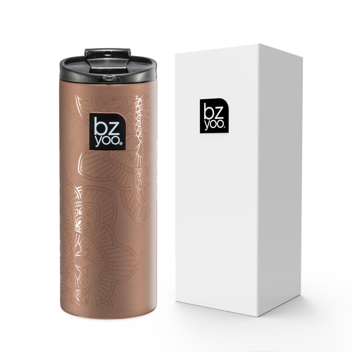 12oz Stainless Steel Vacuum Insulated Tumbler with Double Wall - Gold | Hot & Cold Drink Cup for Coffee, Tea, Smoothies | Perfect for Office, Travel, Camping & Outdoor Activities
