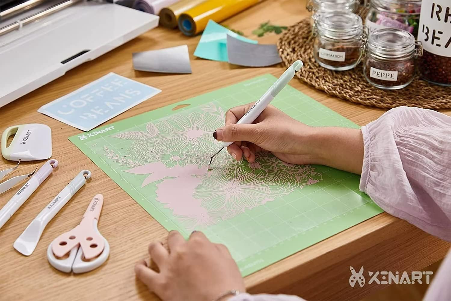 Xinart 12x12 Inch Variety Pack - Standard, Light & Strong Grip Cutting Mats for Cricut Maker 3, Explore 3, Maker & Air 2 | Replacement Adhesive Mats for DIY Crafts, Scrapbooking & Vinyl Projects