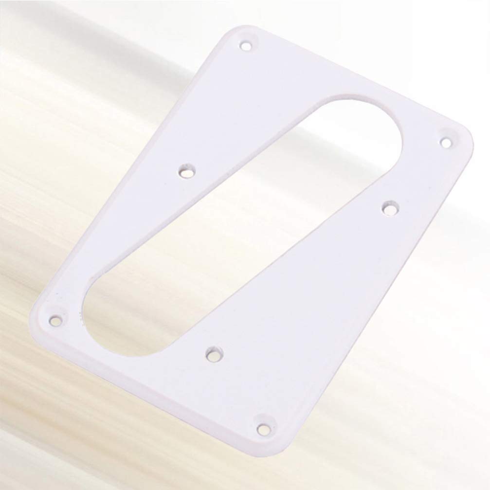 ARTIBETTER Flat Metal Humbucker Pickup Cover & Mounting Ring for Telecaster Electric Guitar - Replacement Bridge Plate Cover for Guitar & Bass (White) - Perfect for DIY Guitar Upgrades & Professional Repairs