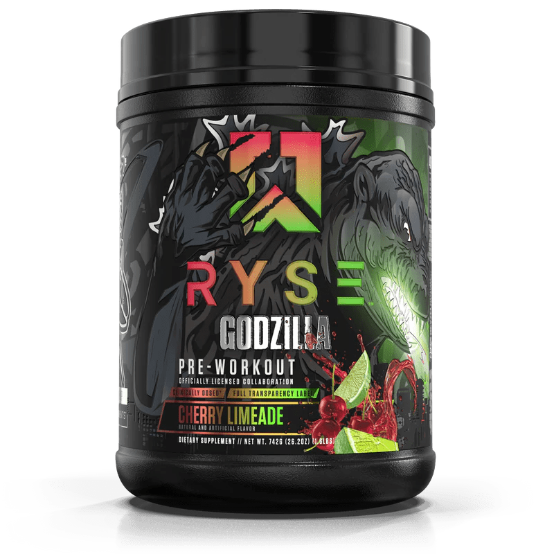 RYSE GODZILLA® Pre Workout Supplement - Energy Booster & Muscle Pump Formula for Intense Workouts | Gym Performance Enhancer for Men & Women | Best for Bodybuilding, Weightlifting & CrossFit Training