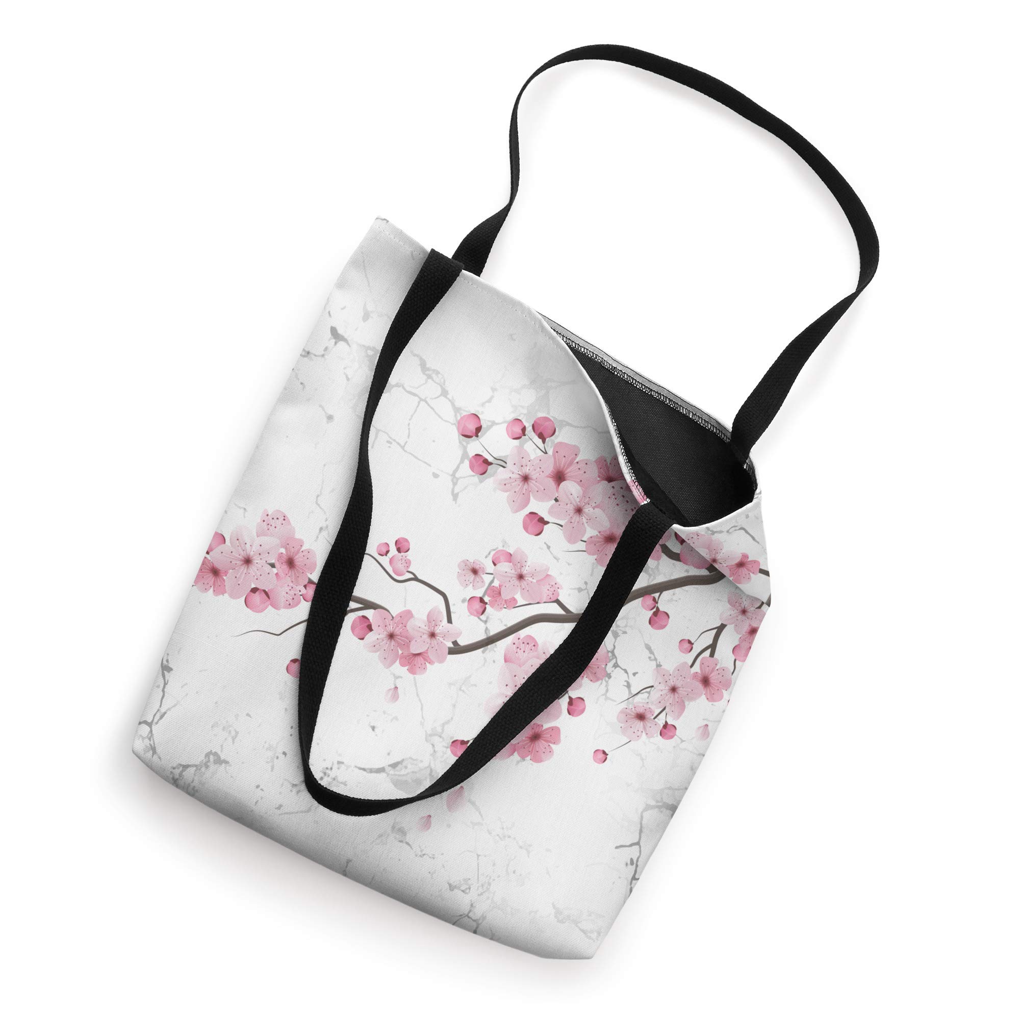 Japanese Cherry Blossom Tote Bag - Sakura Floral Print Pink Gift for Women | Perfect for Spring Outfits, Picnics & Travel Accessories