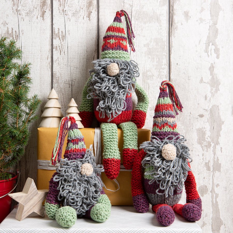 Christmas Elves Knitting PDF Pattern - Easy DIY Holiday Decorations for Home & Gifts | Instant Download