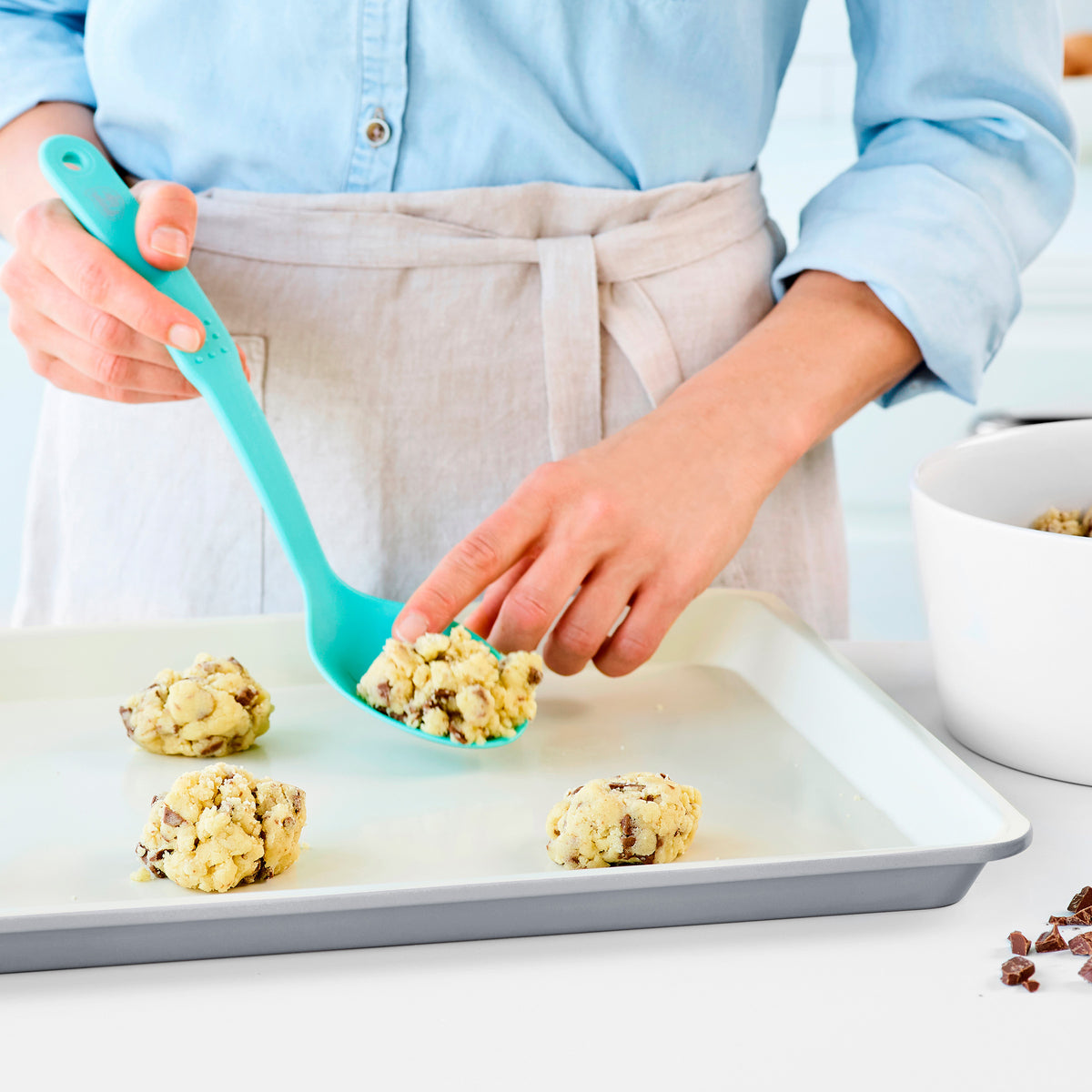 GreenLife Ceramic Nonstick 18 x 13 Inch Cookie Baking Sheet - Quartz Gray | Oven Safe, Healthy Cooking, Perfect for Cookies, Roasting Veggies & Family Meals