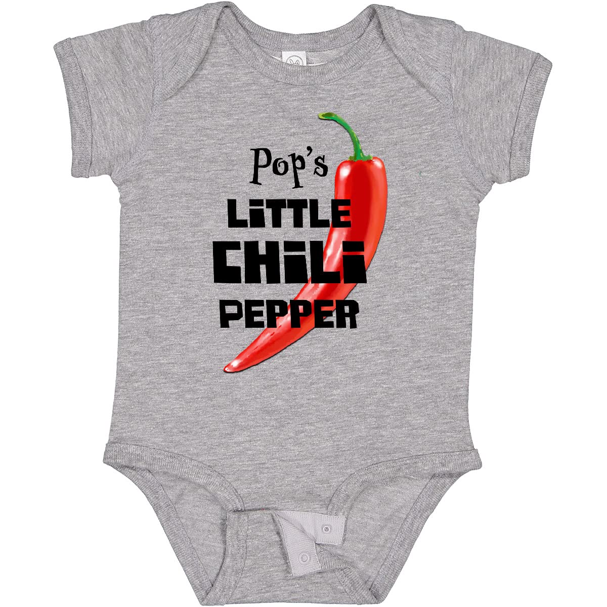 Inktastic Pop's Little Chili Pepper Baby Bodysuit - Cute Infant Onesie for Boys & Girls - Perfect for Family Photos, Holidays & Everyday Wear