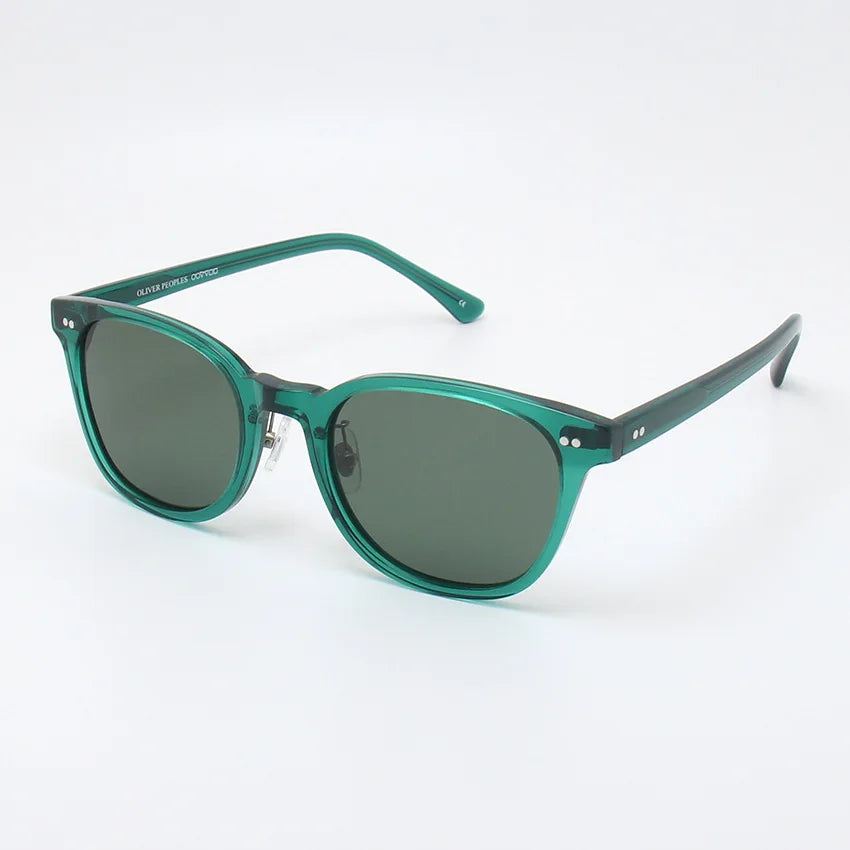 Black Unisex Square Polarized Sunglasses - Full Rim Acetate Frame UV400 Protection for Men & Women - Perfect for Driving, Beach, and Outdoor Activities