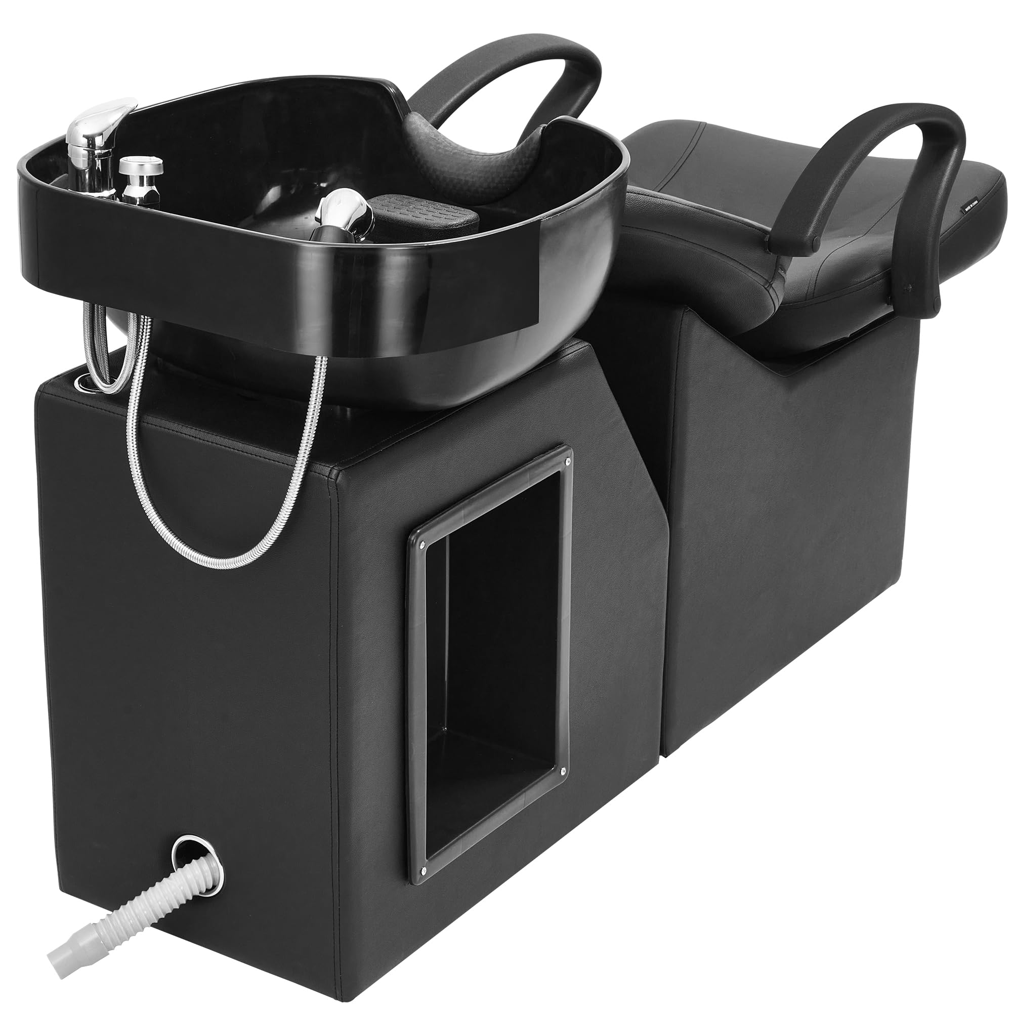 ABS Plastic Shampoo Bowl Chair - Professional Barber Backwash Chair with Adjustable Headrest for Hair Salon, Spa & Beauty Parlor - Perfect for Hair Washing, Coloring & Styling Services