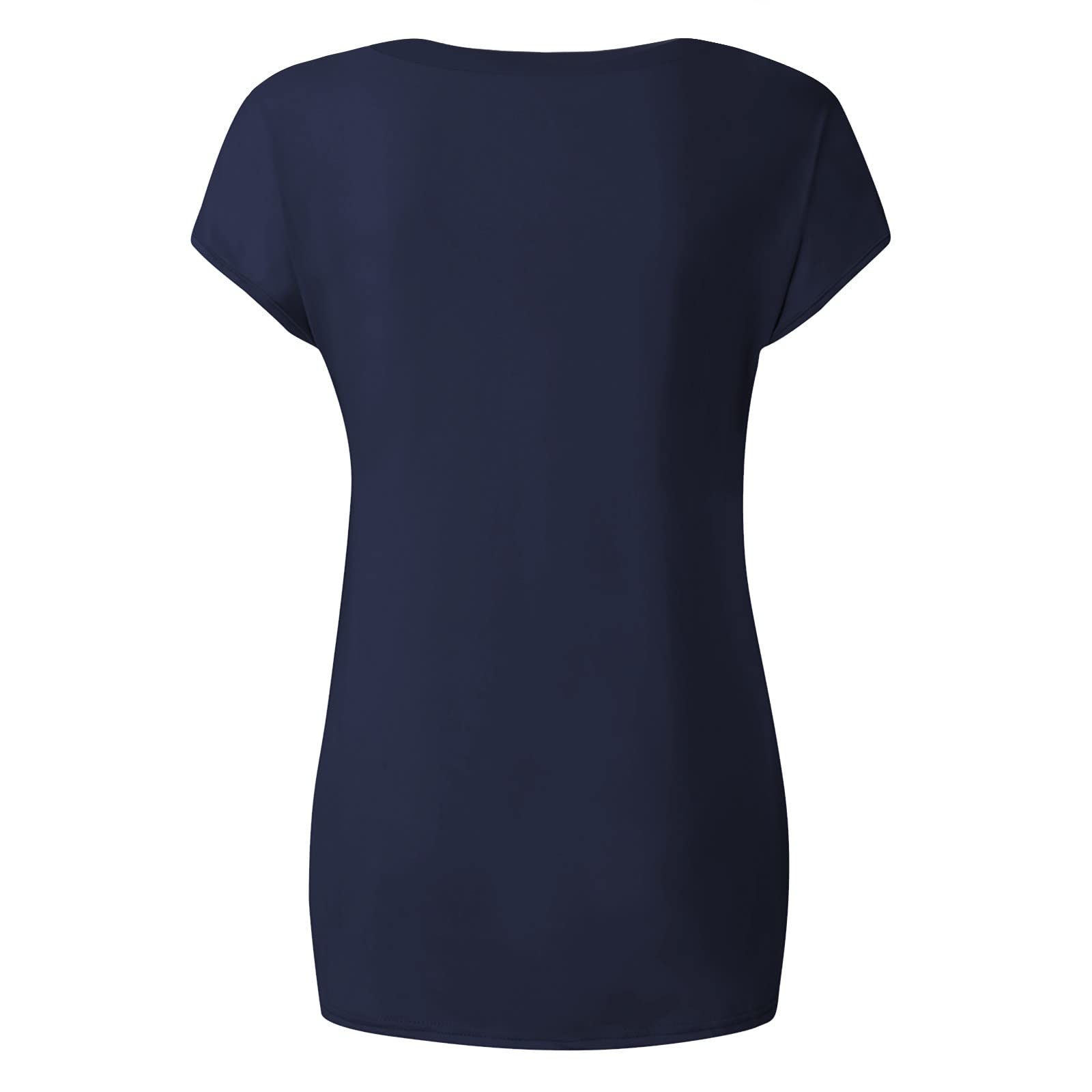 Women's Short Sleeve T-Shirts - Summer Casual Loose Tunic Tops with Front Twist Detail | Trendy Basic Tee for Work & Everyday Wear | Comfortable Ladies Blouse for Office, Outings & Relaxation