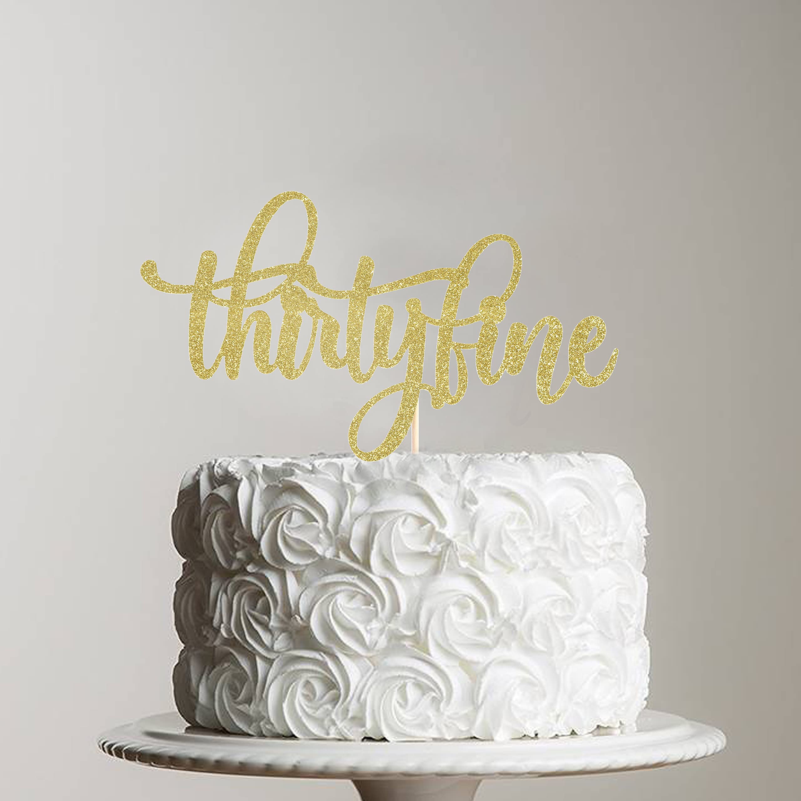 30th Birthday Cake Topper - Elegant Thirty Something & Thirty-Five Cake Decorations for Milestone Celebrations | Perfect for 35th Birthday Parties, Anniversaries & Special Occasions