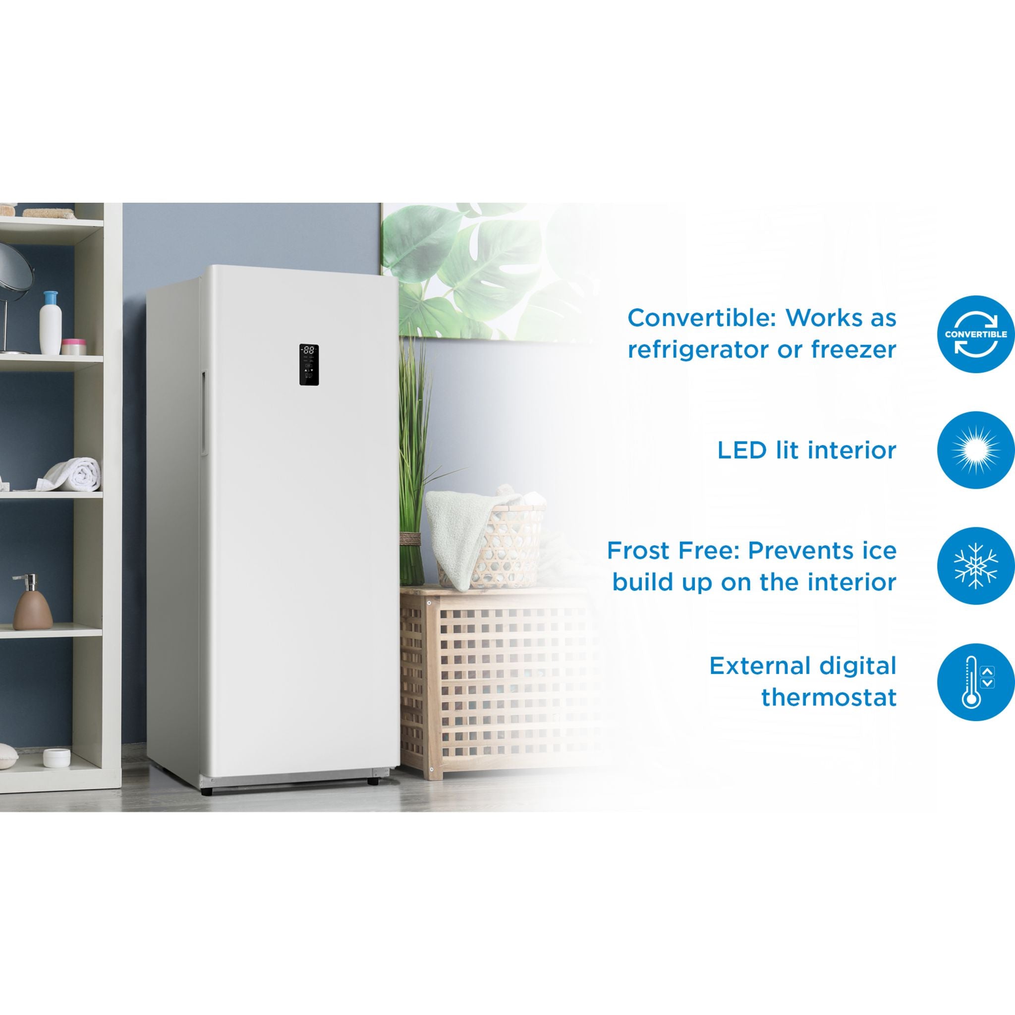 Danby Upright Freezer 14.0 Cu. Ft. (DUF140A1WDB) - Energy Efficient White Chest Freezer for Home, Garage & Basement Storage - Perfect for Frozen Food, Meat & Bulk Groceries