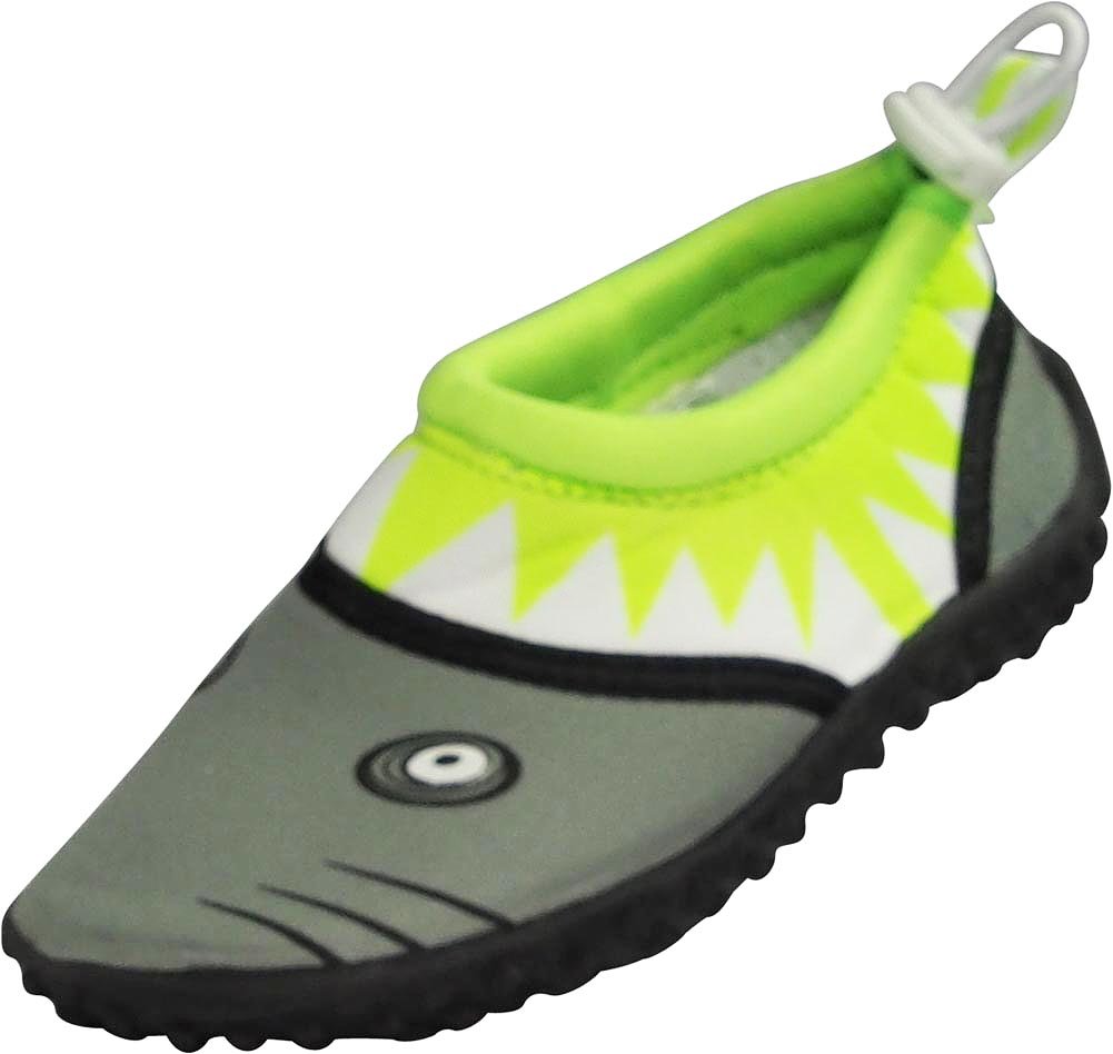 NORTY Wave Aqua Sock Water Shoes for Kids - Quick-Dry Swim Shoes for Beach, Pool & Water Sports - Non-Slip Sole for Safety - Shark Design - Perfect for Swimming, Surfing & Outdoor Activities