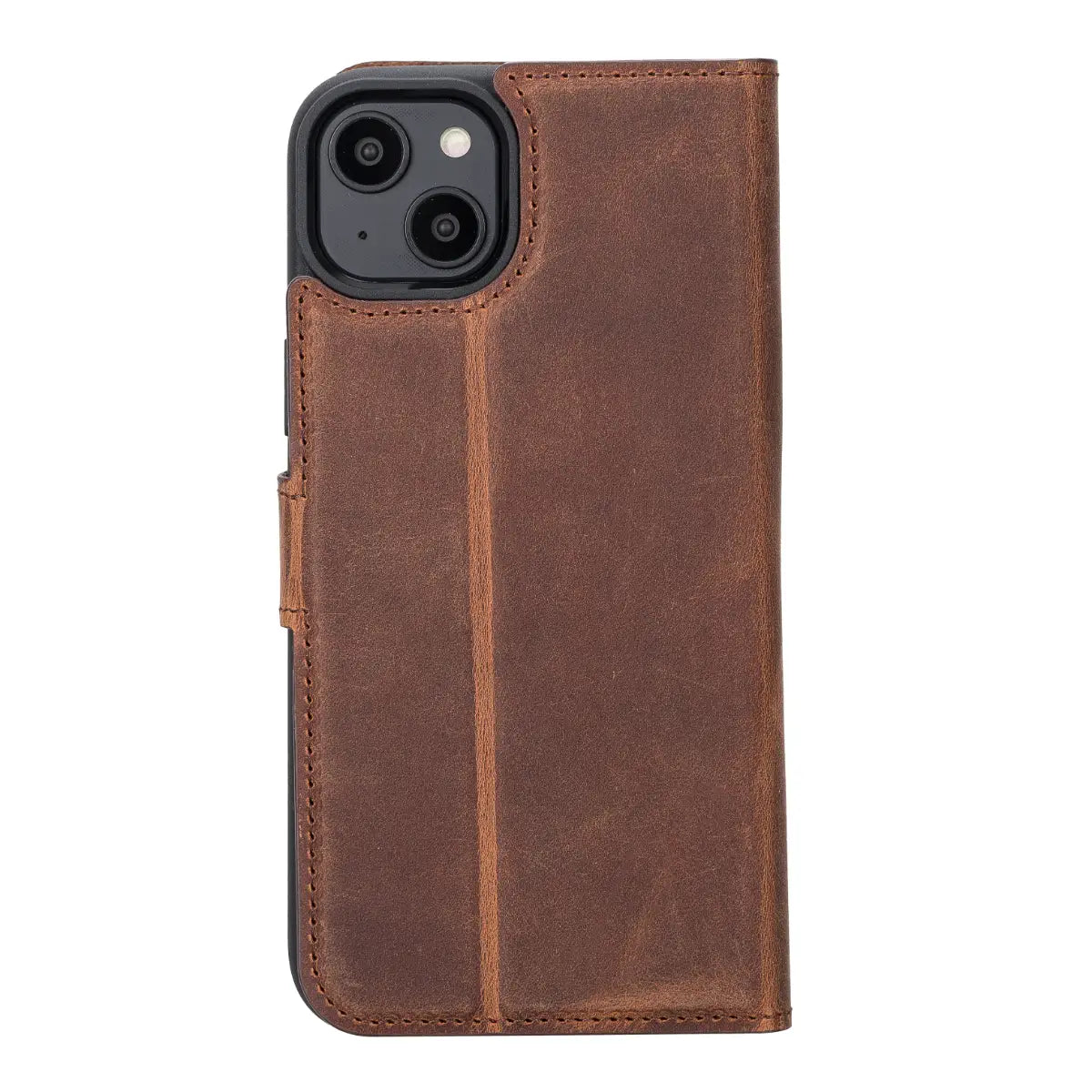 Vintage Brown Distressed Leather Wallet Case for iPhone 14 Plus - Slim Protective Cover with Card Slots | Perfect for Everyday Use, Travel & Business (iPhone 14 Plus)