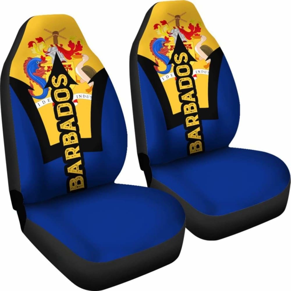 Barbados National Symbols Car Seat Covers - Premium Custom Fit for Cars, Trucks & SUVs - Perfect for Road Trips, Daily Commute & Protecting Your Vehicle Seats