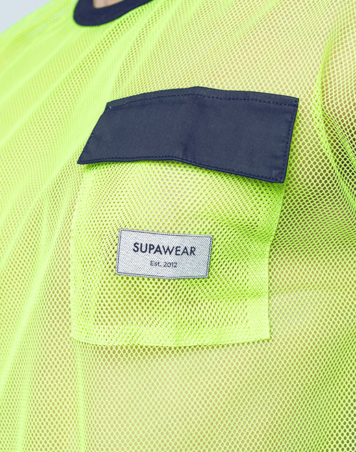 Supawear Neon Mesh Top for Women - Trendy & Breathable Fashion Top for Parties, Nightlife & Summer Outfits