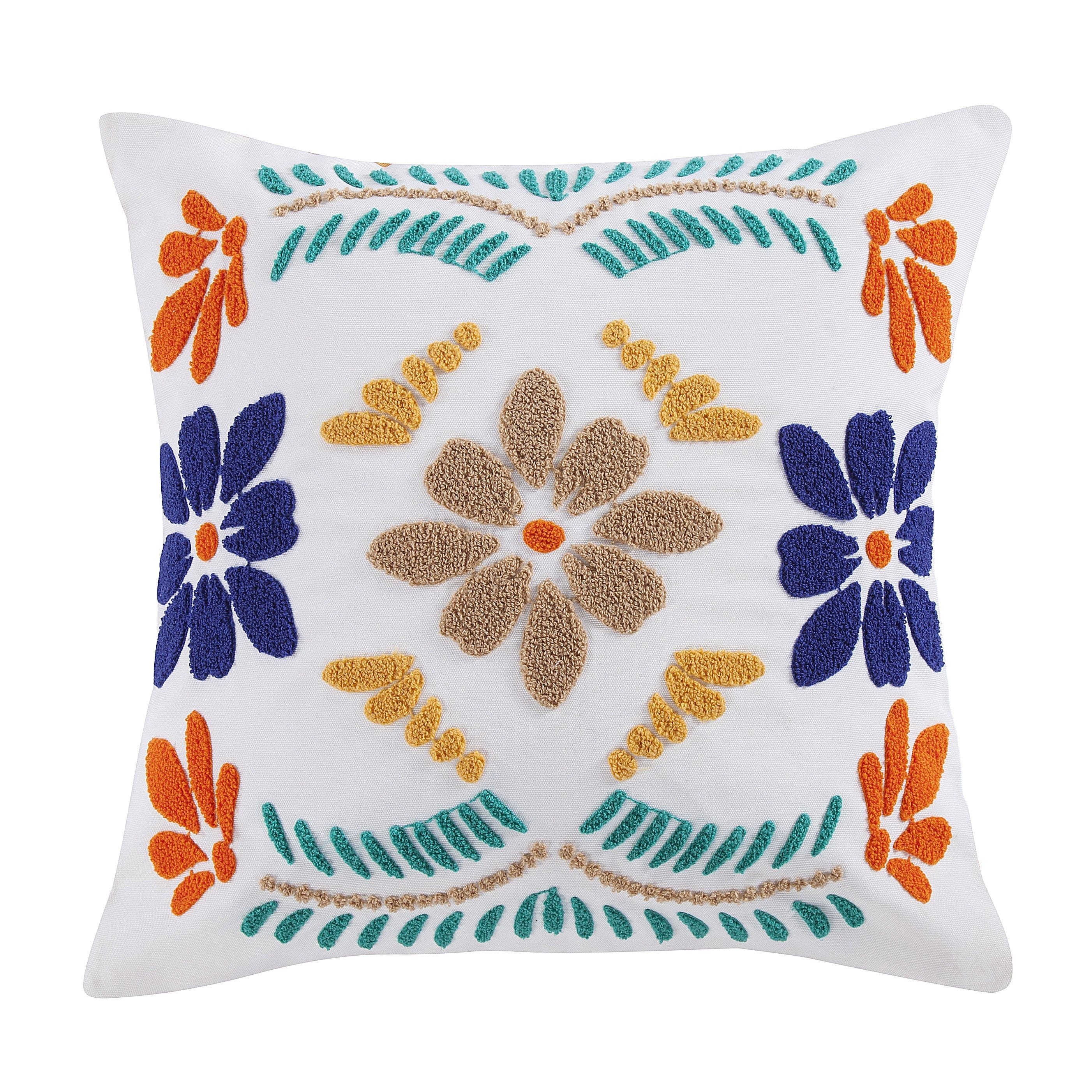 Bonita Floral Decorative Throw Pillow Cover - Indoor Outdoor Waterproof Cushion for Sofa, Bed, Patio & Garden Decor