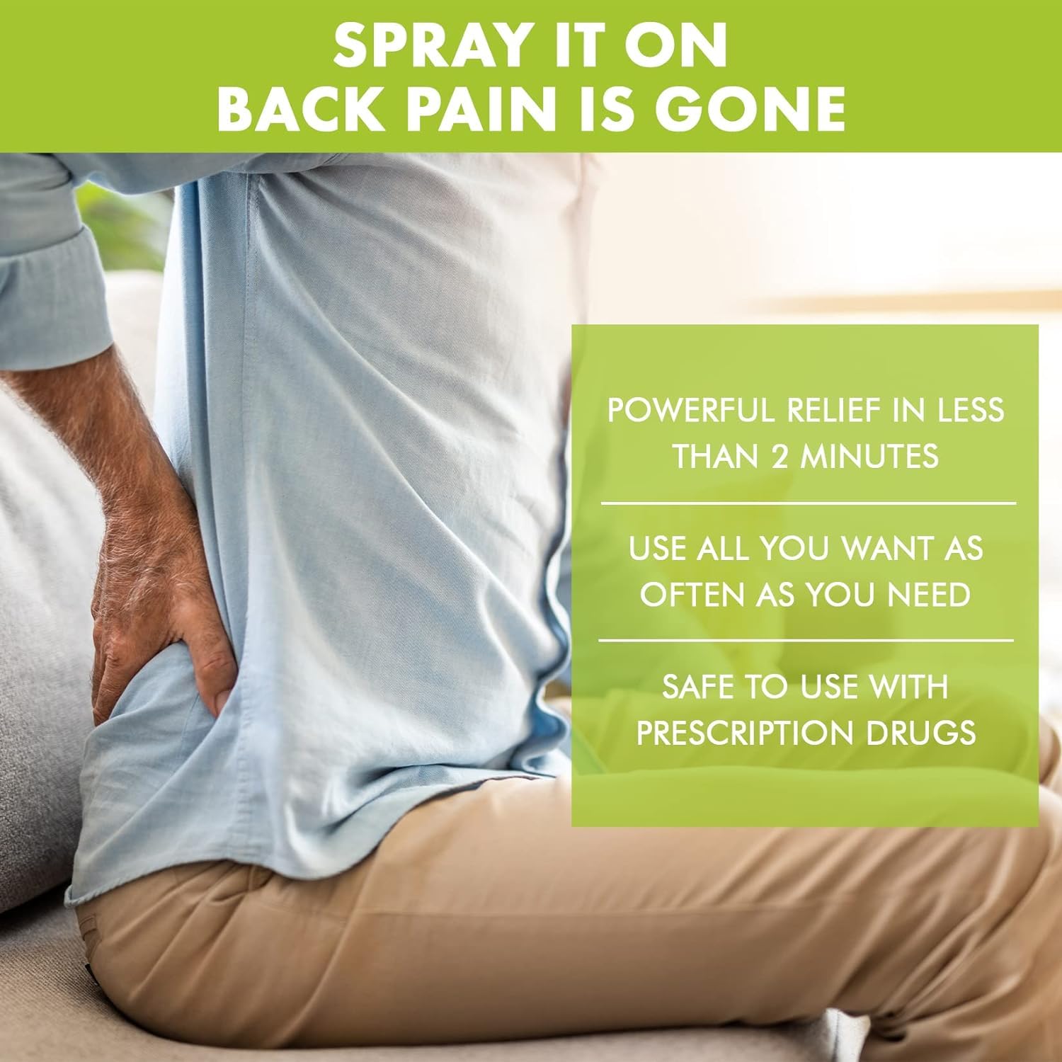 Premiere's All-Natural Pain Relief Spray with Menthol & Peppermint Oil - Herbal Blend for Joint Pain, Muscle Soreness, Sprains, Cramps & Sports Injuries - Fast-Acting Formula for Back, Neck & Shoulder Aches - Perfect for Post-Workout Recovery & Daily Pain Management (1 Pack)