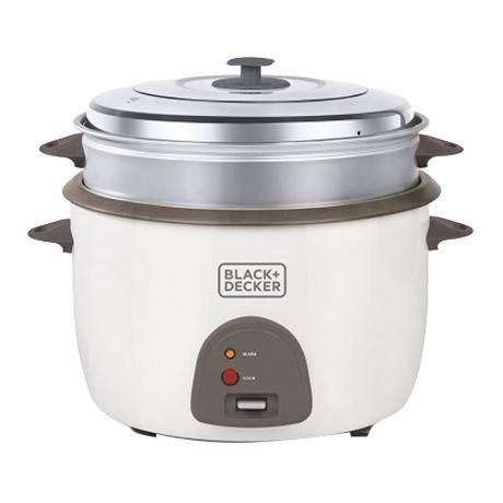 Black and Decker 14 Cup Cooked/7 Cup Uncooked Rice Cooker and Food Steamer - 110V White | Perfect for Family Meals, Meal Prep & Healthy Cooking