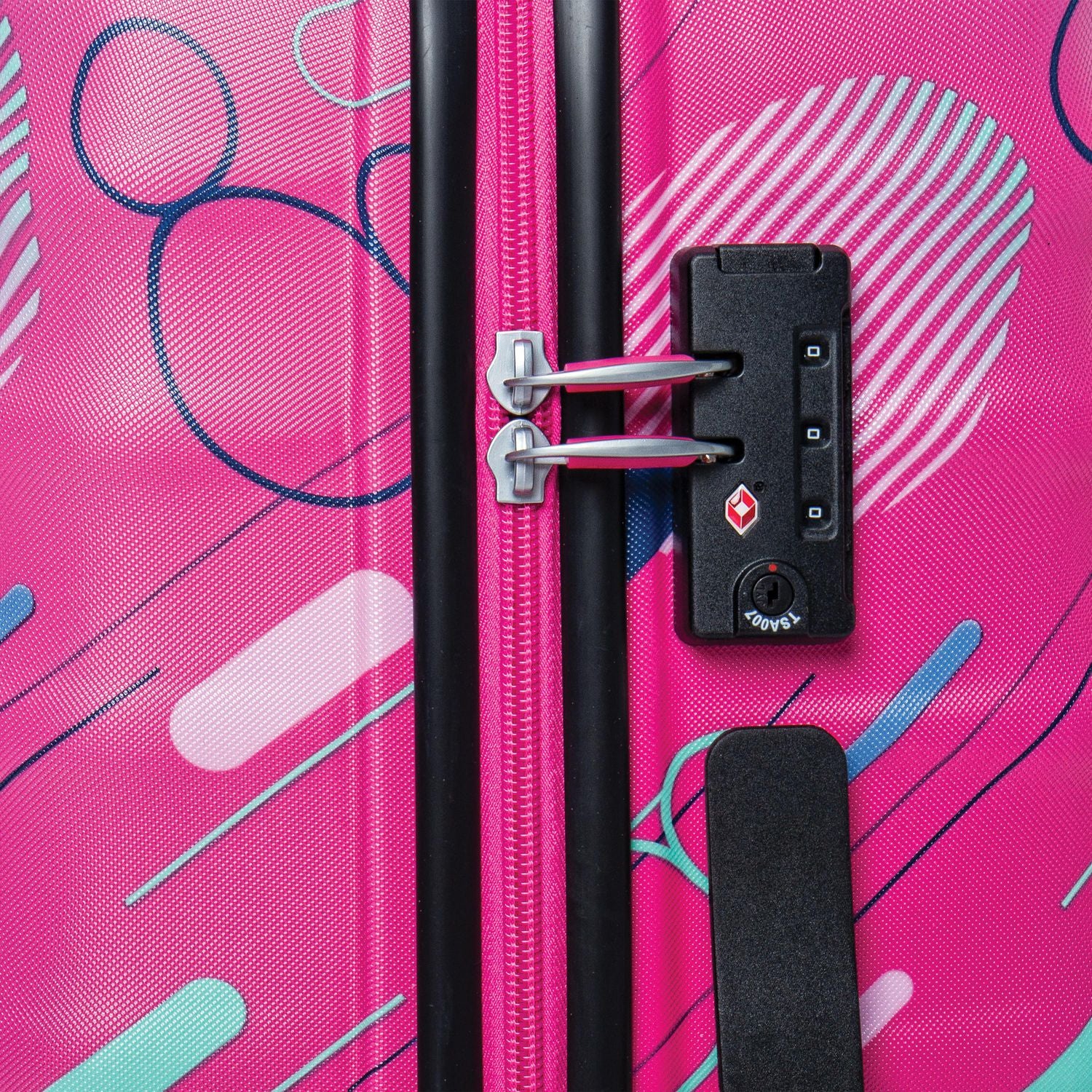 American Tourister Disney Wavebreaker Spinner Large Luggage - Minnie Future Pop Design | Durable Suitcase for Travel, Vacation & Business Trips | Perfect for Airplane Carry-On & Checked Baggage