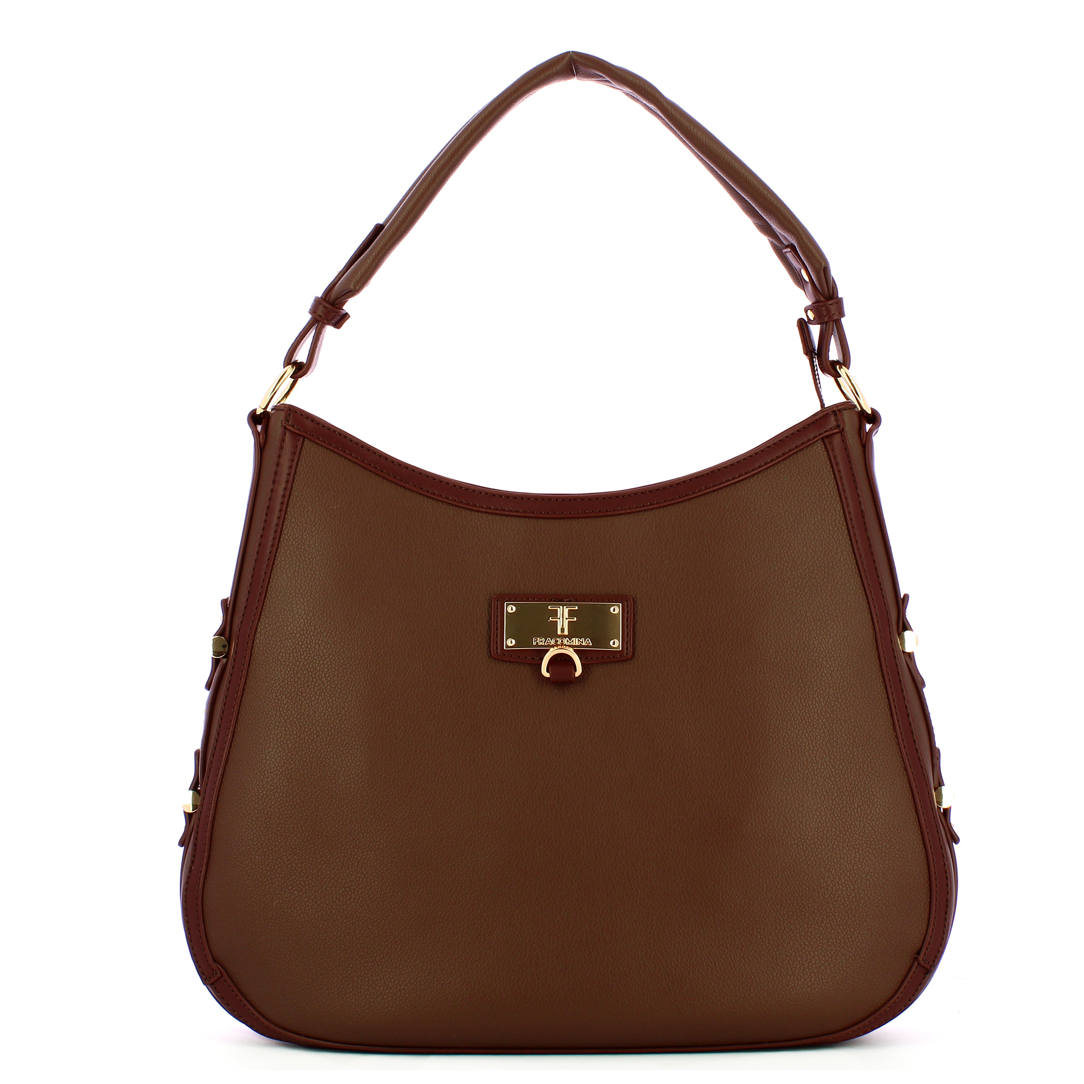 Fracomina Chocolate Hobo Bag - Stylish Leather Shoulder Bag for Women | Perfect for Work, Travel & Everyday Use
