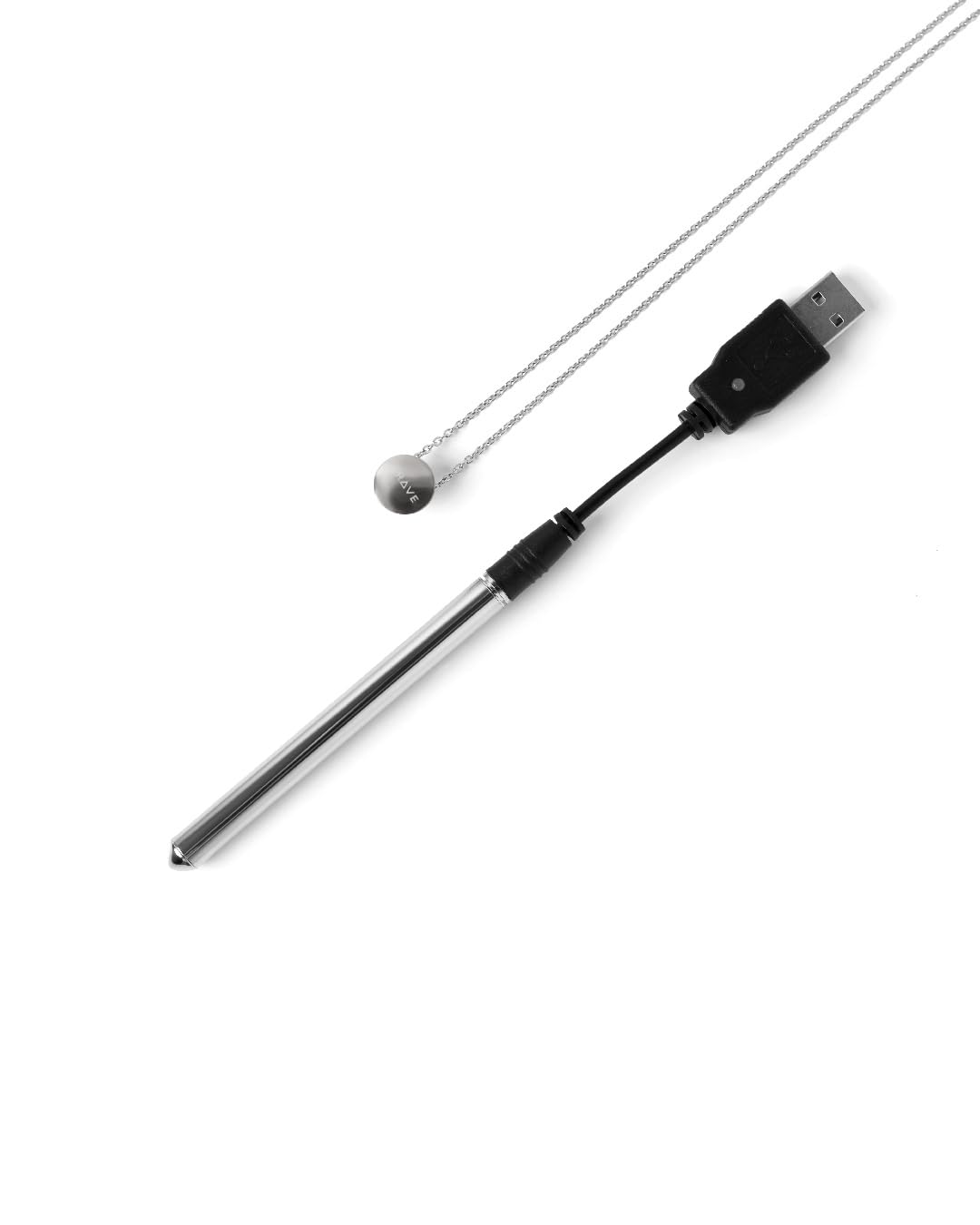 Crave Vesper Original Vibration Necklace - Luxury Wearable Vibrating Necklace for Women & Couples | Discreet Adult Toy & Fashion Accessory in Silver | Perfect for Date Nights, Romantic Gifts & Sensual Play