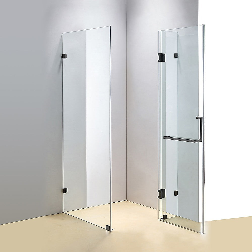 Frameless 10mm Glass Shower Screen 1200 x 900mm - Modern Bathroom Upgrade by Della Francesca - Perfect for Walk-in Showers & Bathroom Renovations
