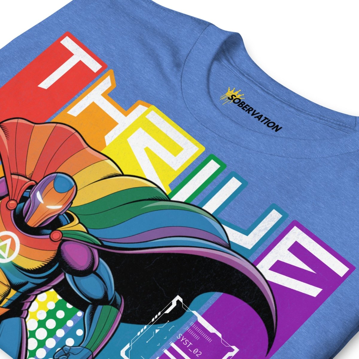 THRIVE - Out, Proud & Sober Essential T-Shirt | Motivational Recovery Apparel for AA Meetings & Sober Living | Inspirational Sobriety Gift