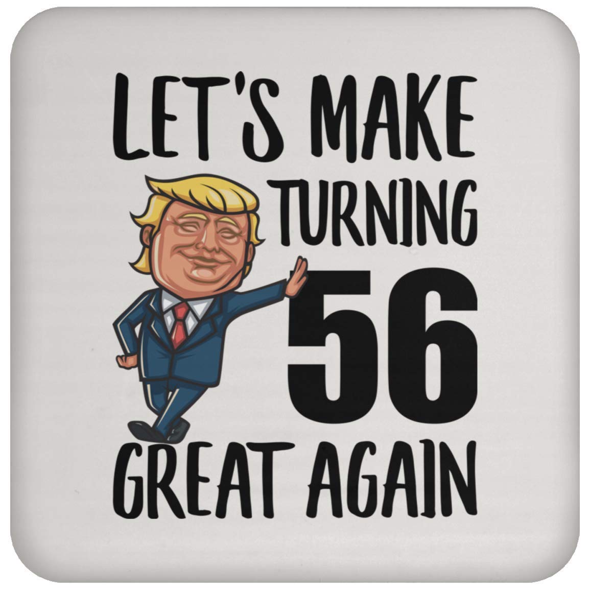 56th Birthday Gifts for Men & Women - Unique 1967 Born in 1967 Present Ideas - Funny 56 Year Old Gift Coaster Set - Perfect for Christmas 2023, Office Desk Decor & Home Bar Accessories