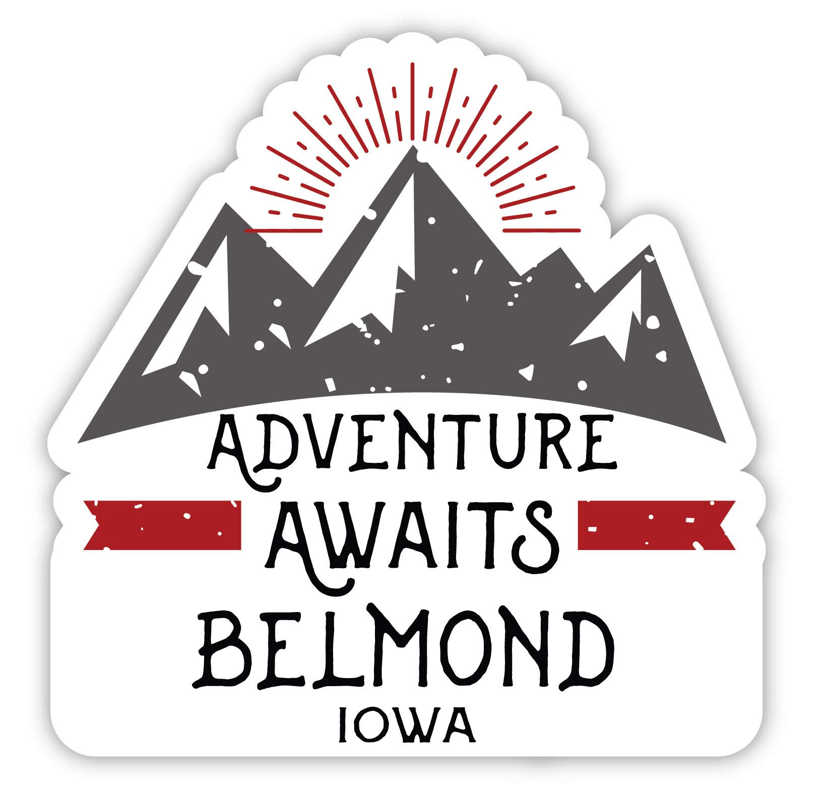 Belmond Iowa Souvenir 4-Inch Fridge Magnet - Adventure Awaits Design - Perfect for Travel Memories, Souvenir Collecting & Refrigerator Decoration