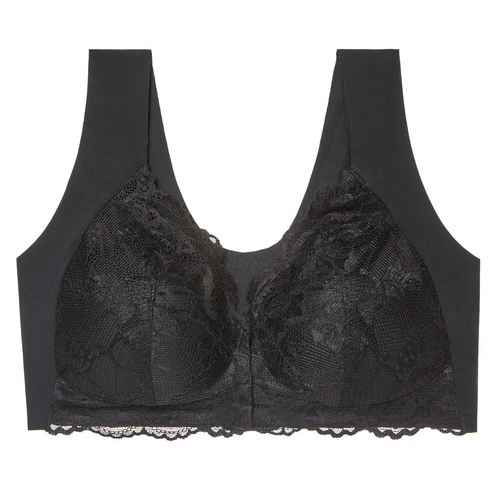 Front Closure Push Up Sports Bras for Women - Stretchy Comfortable Wireless Bras for Yoga, Running & Everyday Wear