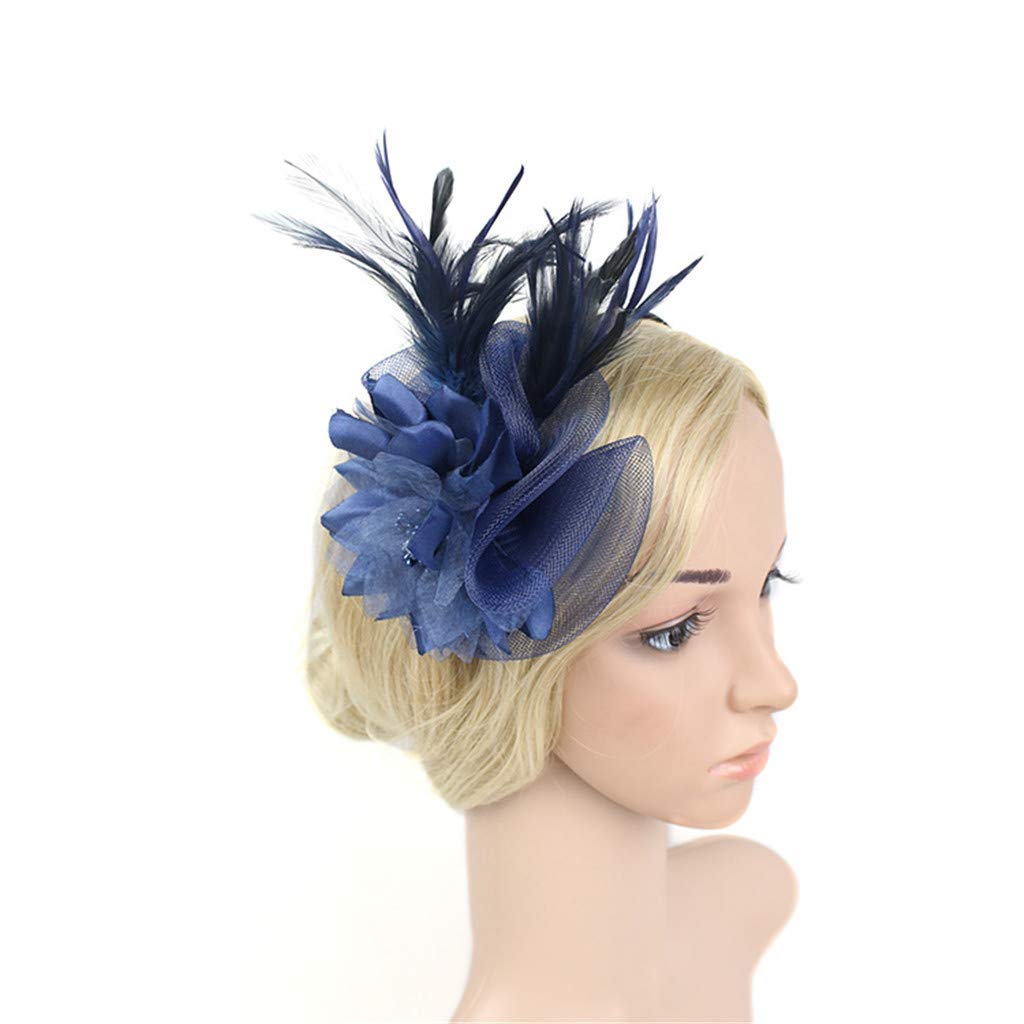 Elegant Women's Fascinator Hat with Net Veil - Tiny Tea Party Hat for Girls, Cocktail Headwear for Weddings, Parties & Special Occasions