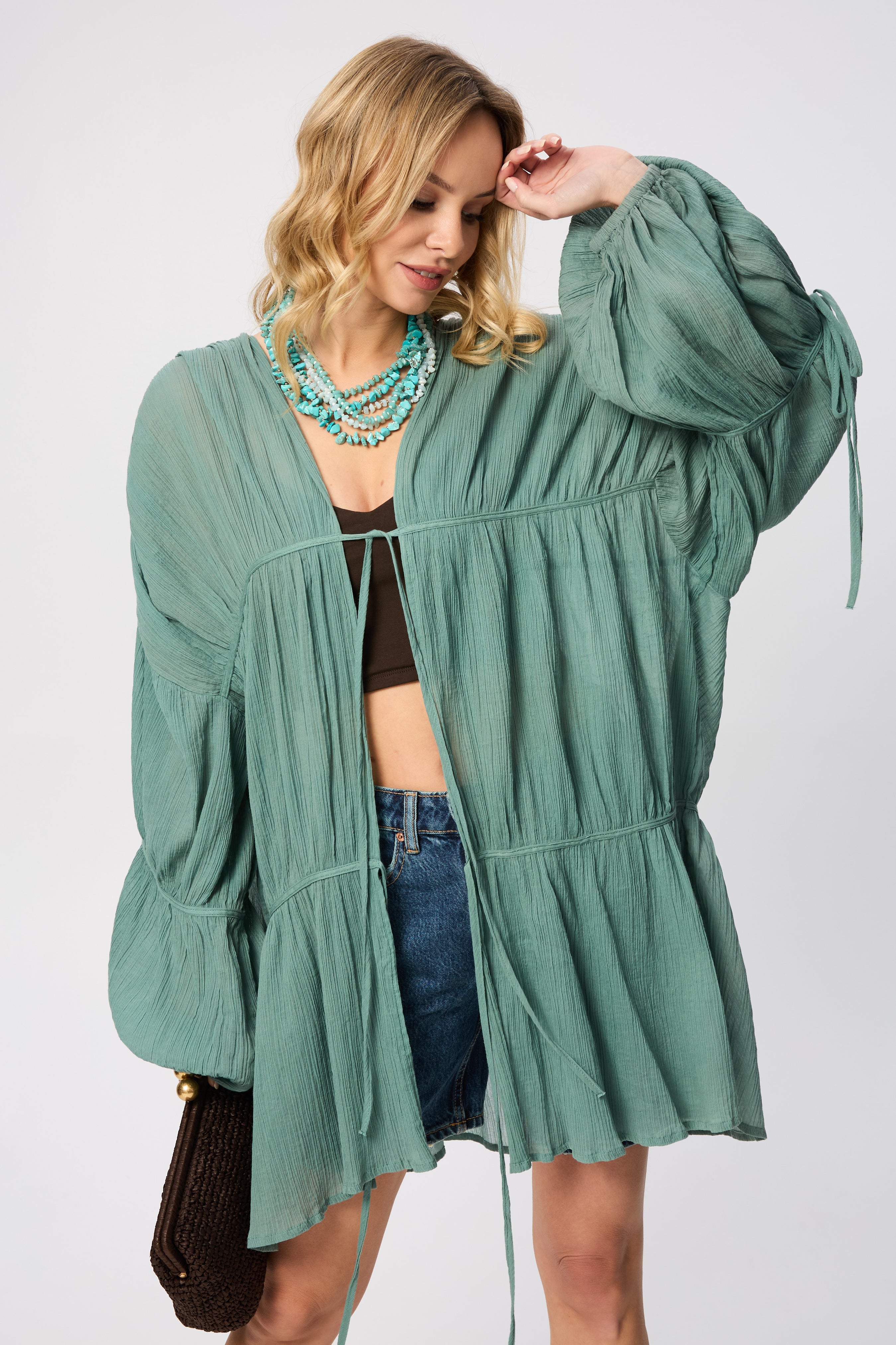 Coastal Breeze Kimono - Lightweight Floral Cover Up for Women | Beach Cover Up, Poolside Lounging, Summer Vacation Outfit