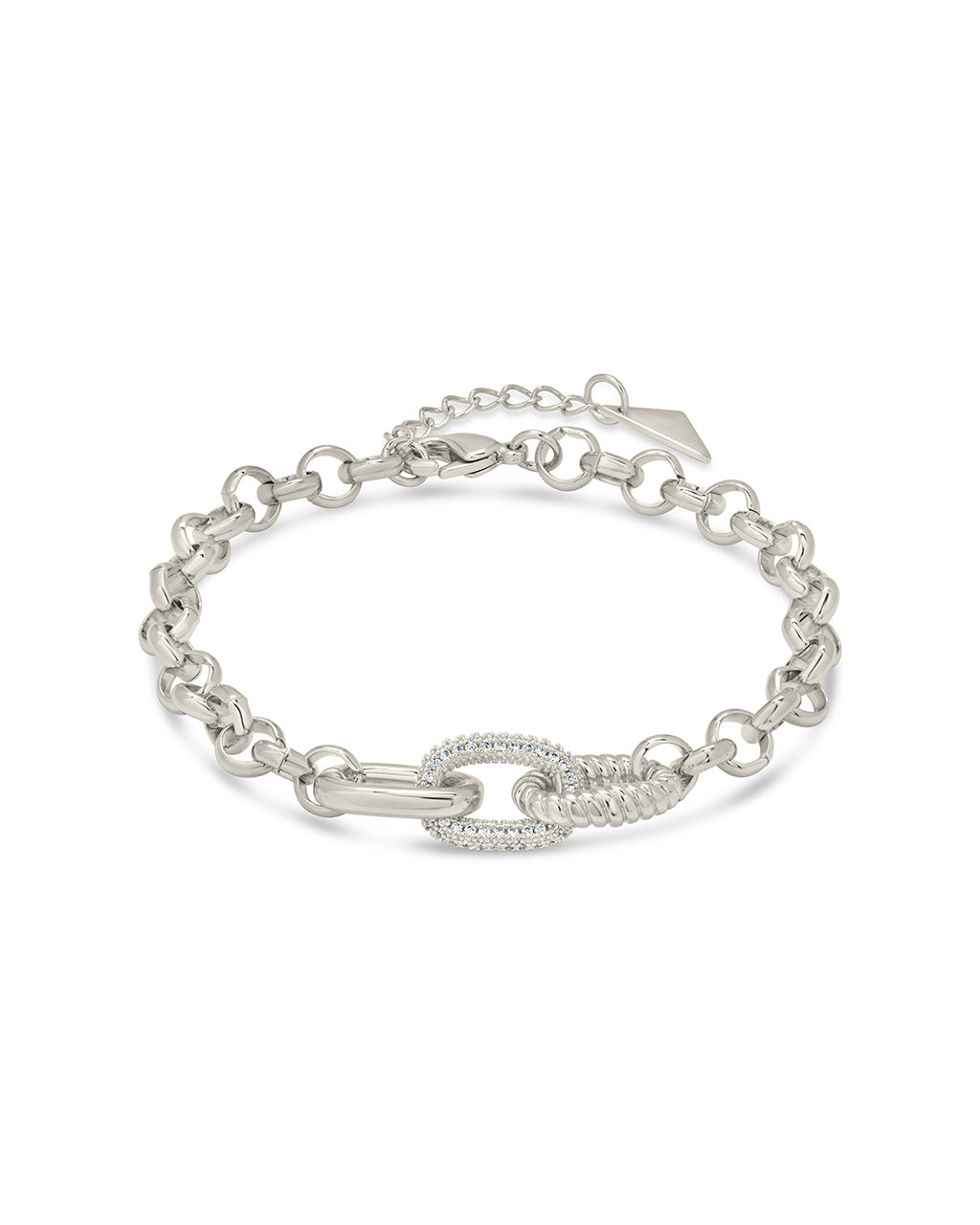 Jaycee CZ Interlocking Chain Bracelet for Women - Elegant Cubic Zirconia Fashion Jewelry Gift for Birthday, Anniversary & Special Occasions