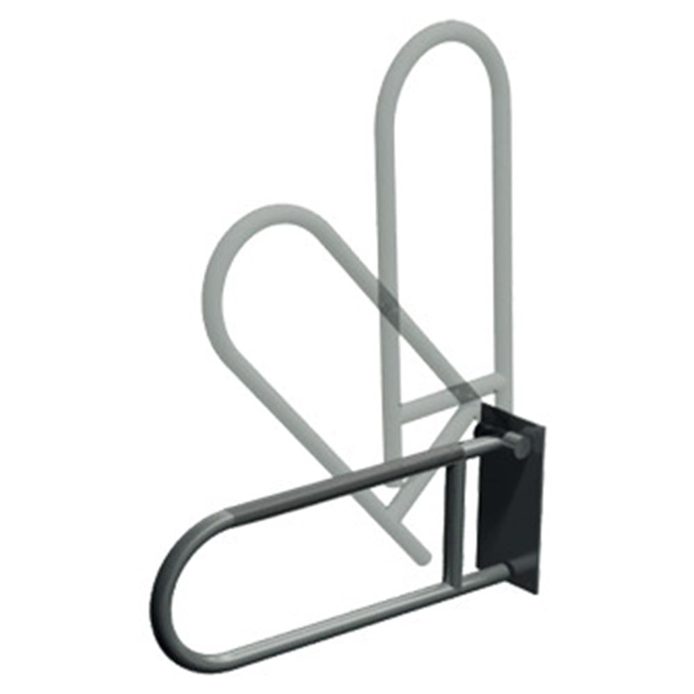 ASI 3513 Swing Up Grab Bar with Exposed Flange - 30 Inch Satin Stainless Steel - ADA Compliant Bathroom Safety Handle for Seniors & Disabled