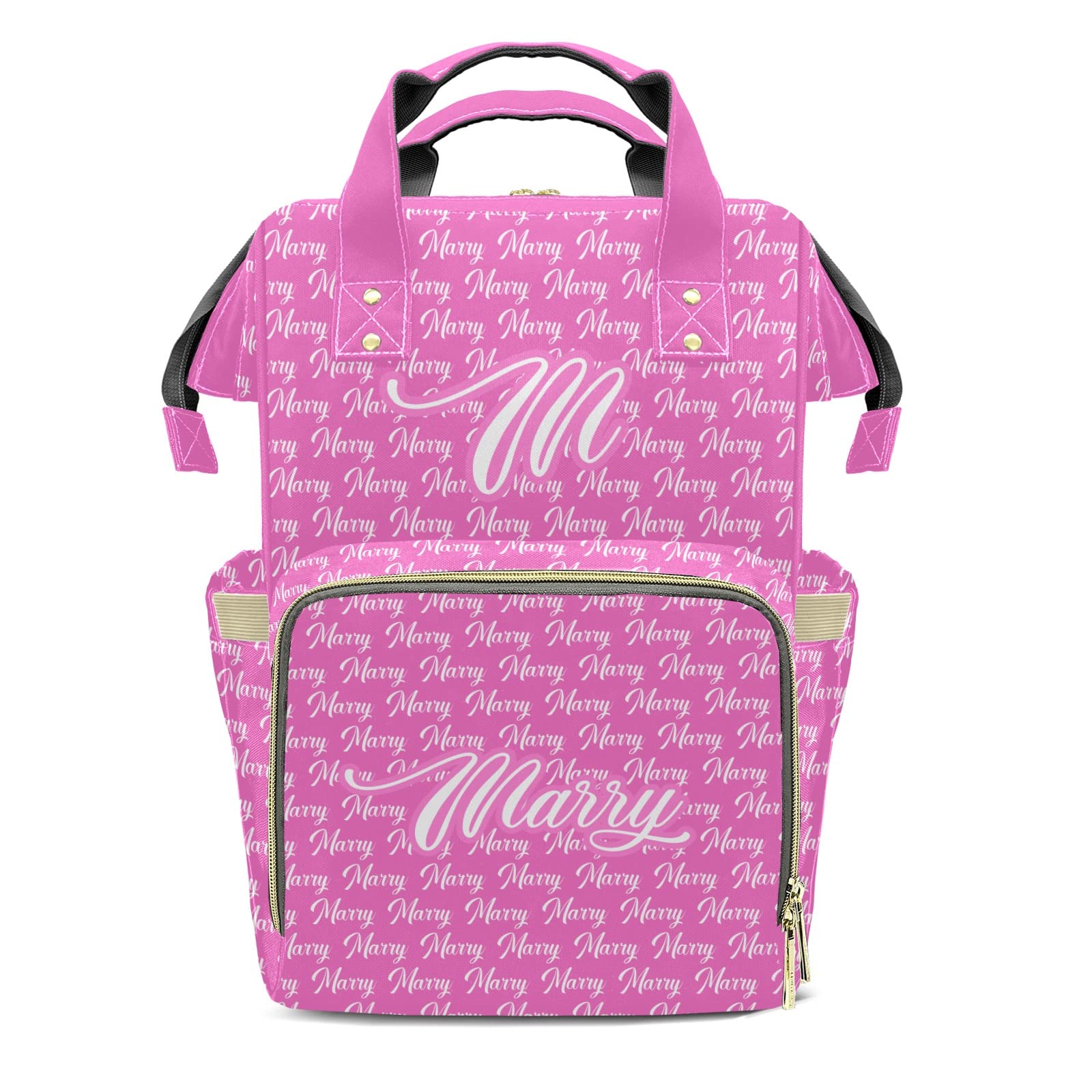Personalized Large Capacity Waterproof Diaper Backpack for Baby Boys & Girls - Custom Name Diaper Bag with Multiple Pockets, Fashionable Shoulder Bag for Moms - Perfect for Daycare, Travel, and Everyday Use