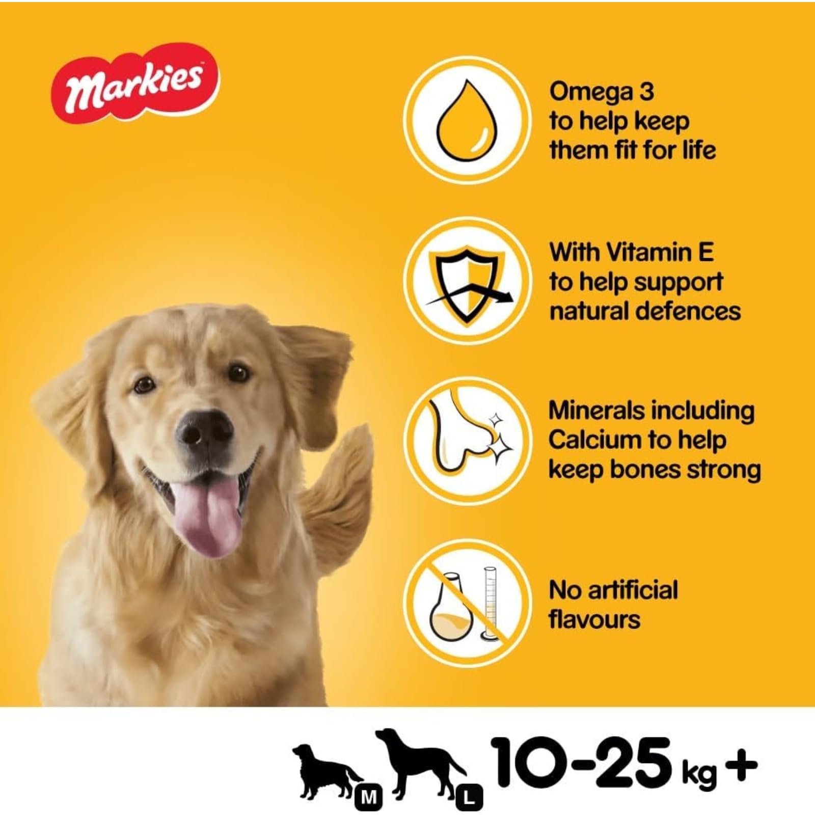 Pedigree Markies Marrowbone Dog Treats - 500g x 2 Pack of Crunchy Biscuit Snacks for Training & Rewarding Dogs - Perfect for Small, Medium & Large Breeds