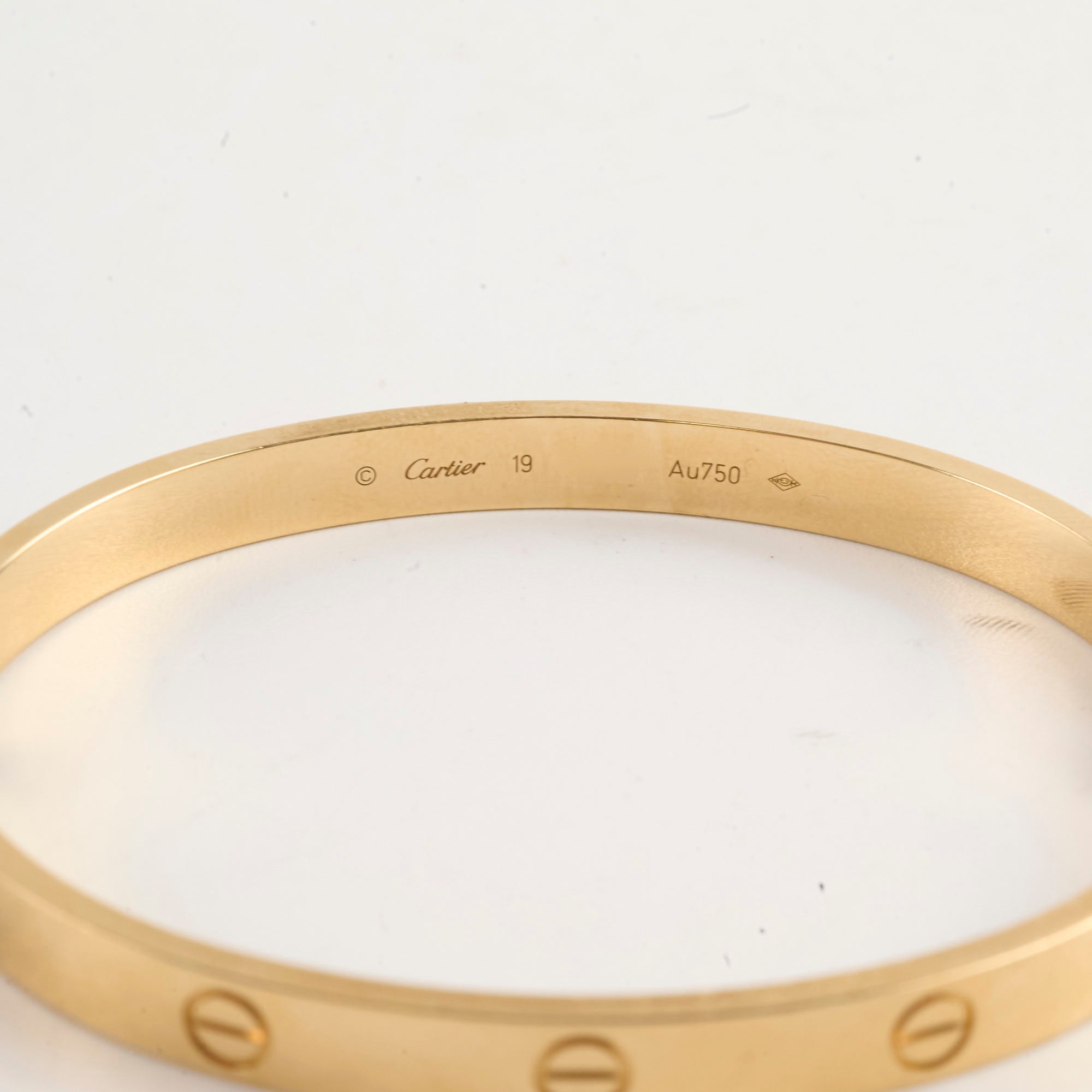 Cartier Love Bracelet 18K Yellow Gold Size 19 - Luxury Jewelry Gift for Women, Anniversary & Valentine's Day