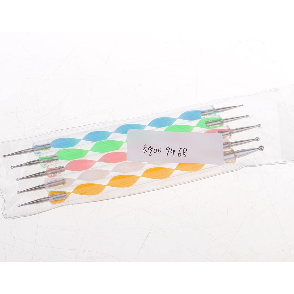 VMS INDIA 5-Piece Spiral Head Pen Drill Point Needle Set for Nail Art, DIY Clay Modeling & Crafting - Perfect for Nail Design, Polymer Clay Sculpting and Jewelry Making