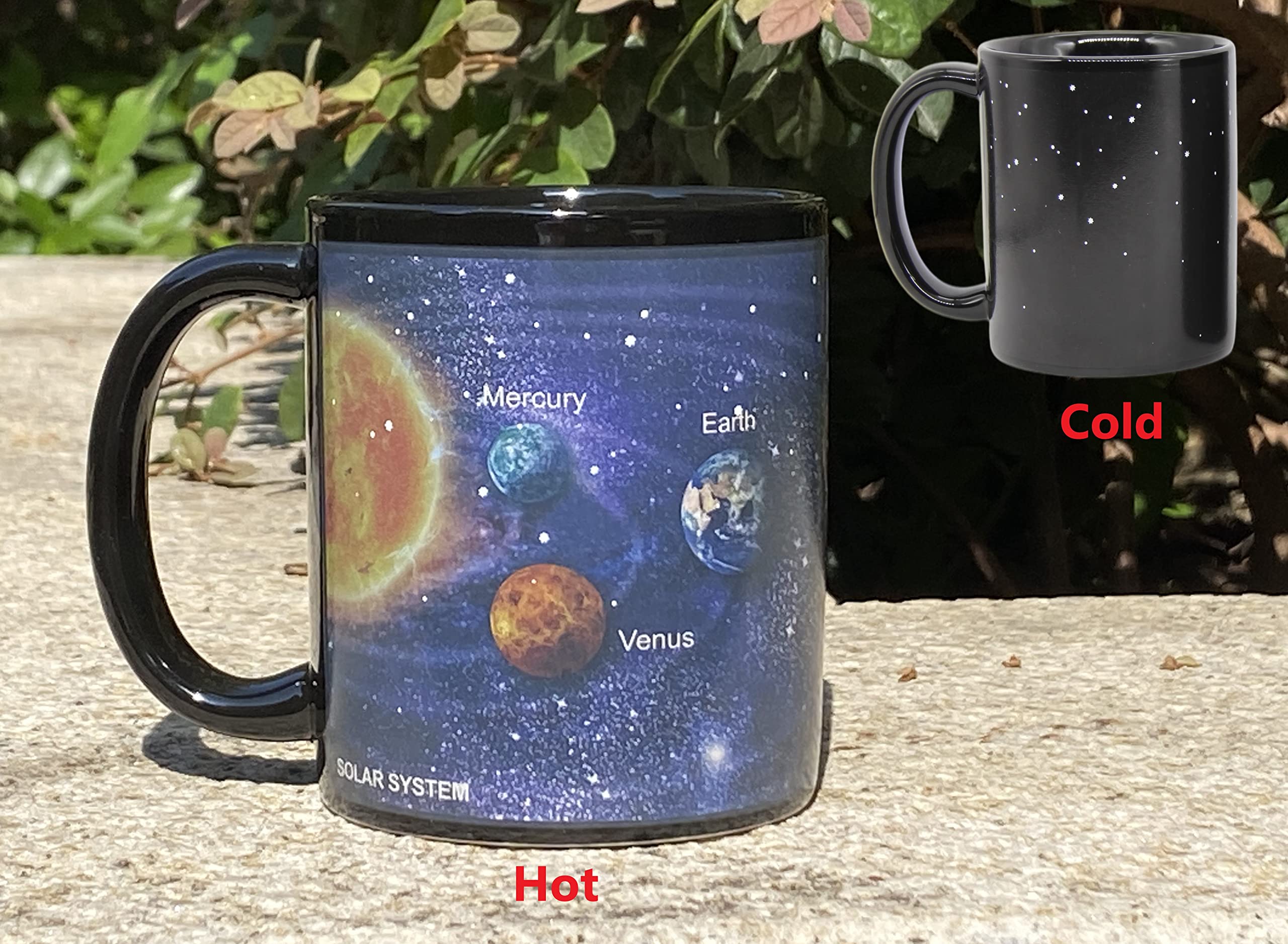 Heat Sensitive Color Changing Coffee Mug - 12oz Magic Ceramic Cup with Starry Sky Design | Perfect for Hot Drinks, Gifts & Fun Office Use