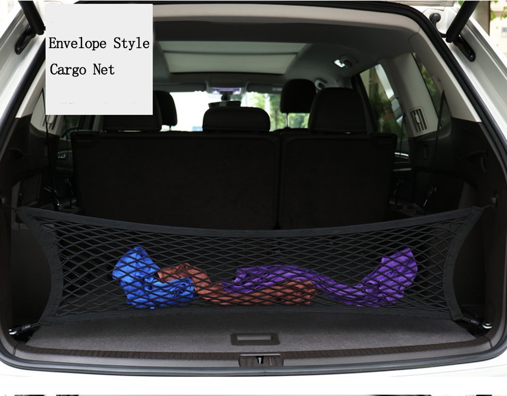 Stretchable Envelope-Style Cargo Net for Jeep Grand Cherokee (2011-2023 Models) - Heavy Duty Trunk Organizer for SUVs - Perfect for Road Trips, Camping Gear & Grocery Storage