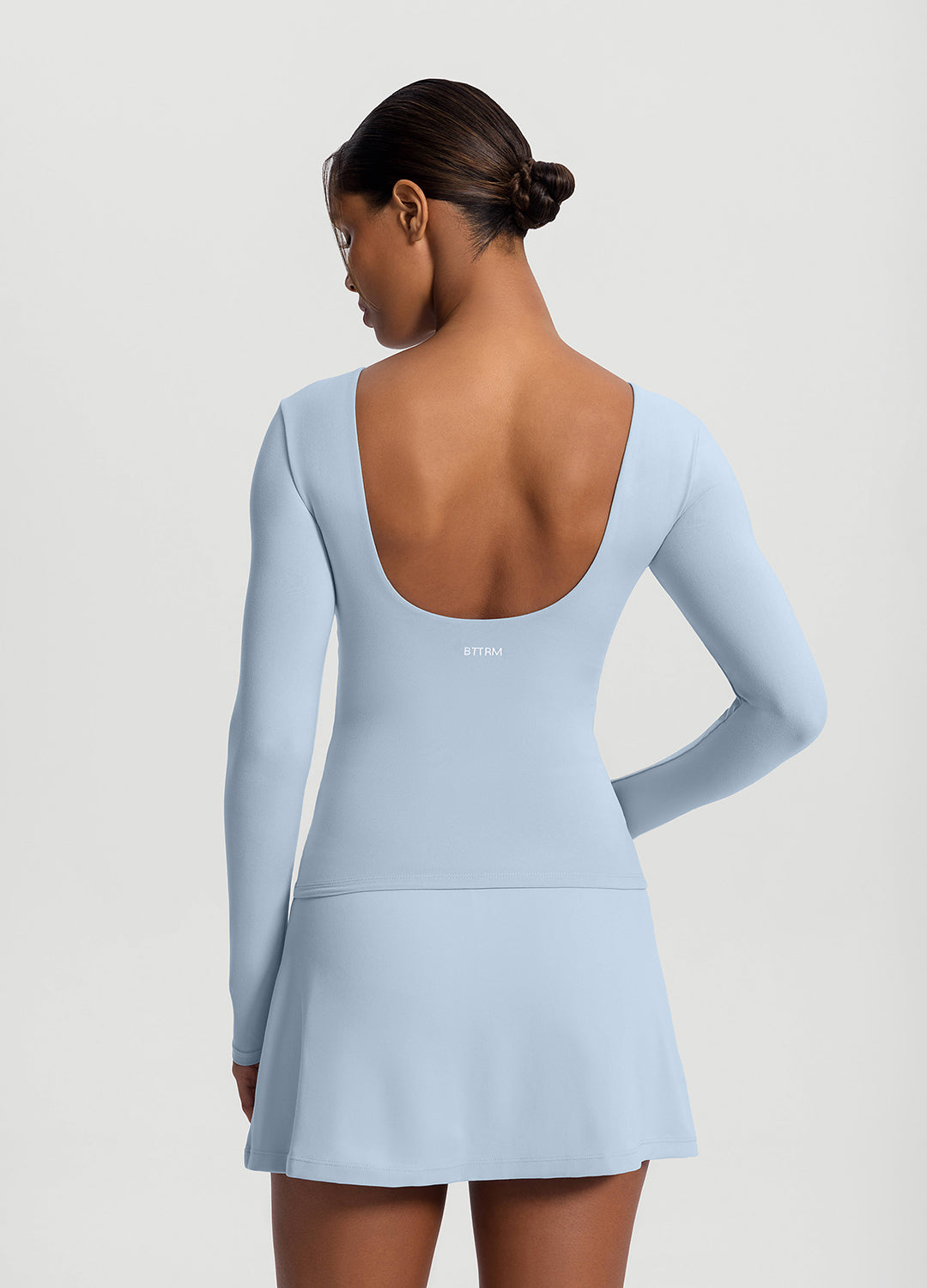 Elegant Open Back Long Sleeve Blouse for Women - Sexy Lace Trim Tops - Perfect for Date Night, Party & Special Occasions