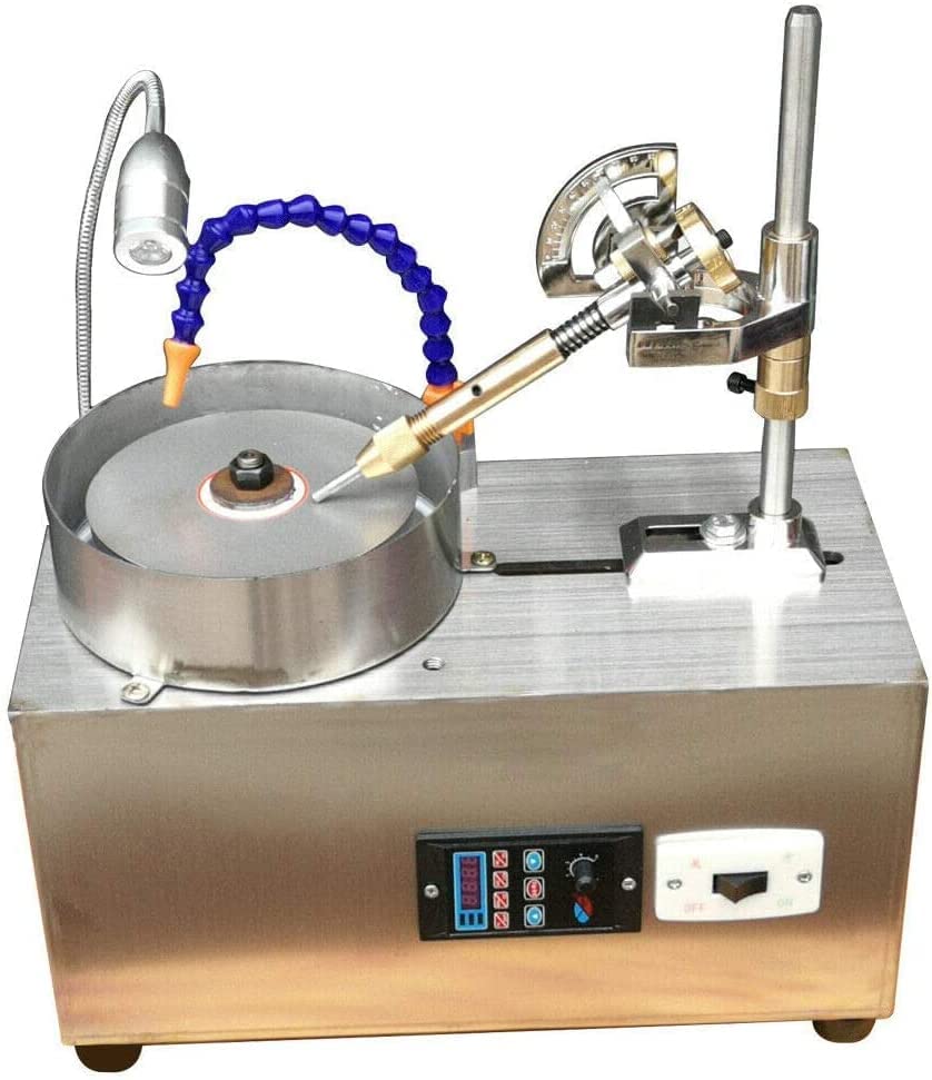 3000RPM Gem Faceting Machine - 180W 110V Jewelry Polishing & Angle Processing Tool with LED Light & Manipulator - Perfect for Jewelry Making, Gem Cutting, and DIY Craft Projects
