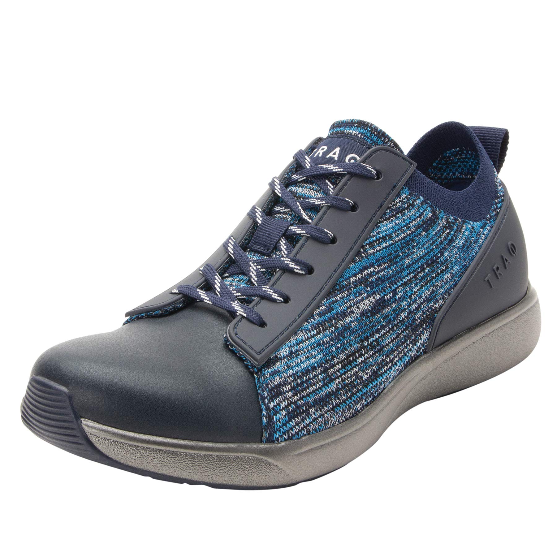 TRAQ by Alegria Qest Women's Smart Walking Shoes - Multiplex Blue - Size 8 M US - Comfortable Supportive Footwear for Walking, Travel & Everyday Wear