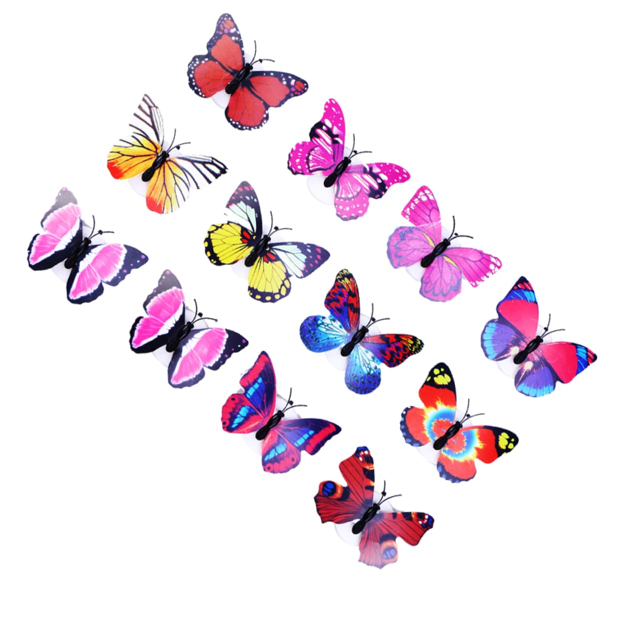 Vivid Color LED Butterfly Night Light Stickers - Wall Lights for Kids Room Decor, Home Decorative Lighting for Boys & Girls, Aesthetic Bedroom & Festival Decoration (Random Colors) - Perfect for Nursery, Children's Bedroom & Party Decorations