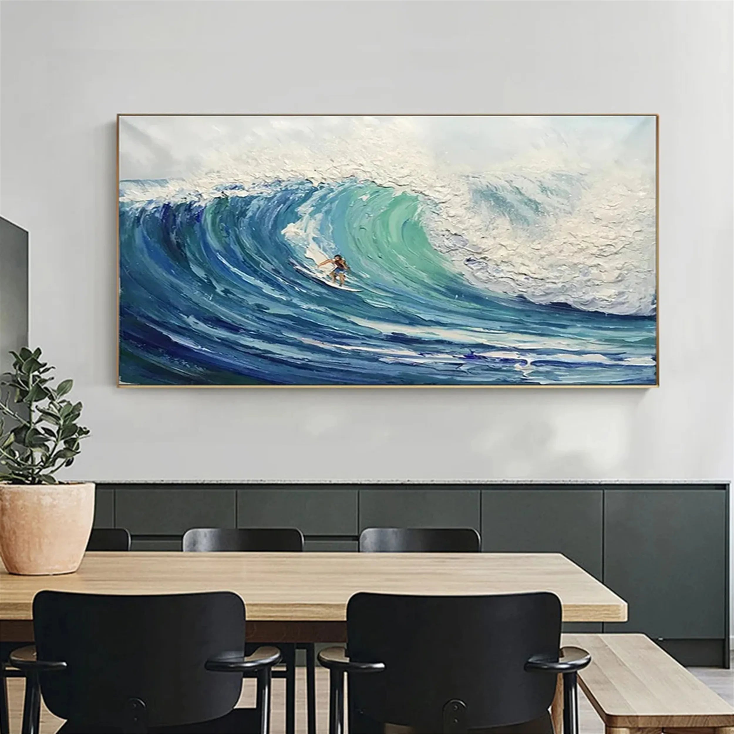 Ocean and Sky Painting - Handmade Canvas Wall Art #OS123 for Living Room, Bedroom & Office Decor