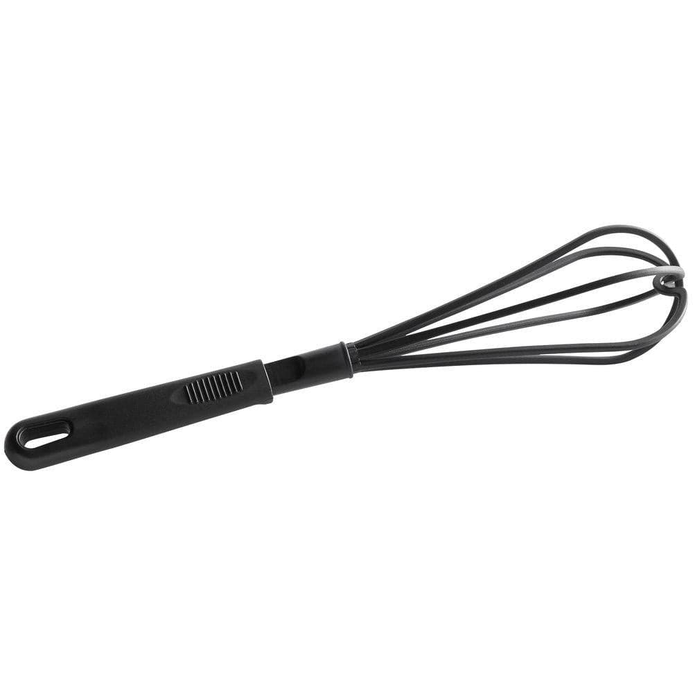 12 Inch Black Nylon Whip Whisk - Professional Kitchen Mixing Tool for Baking, Cooking & Whipping Cream - Perfect for Home Chefs & Bakers