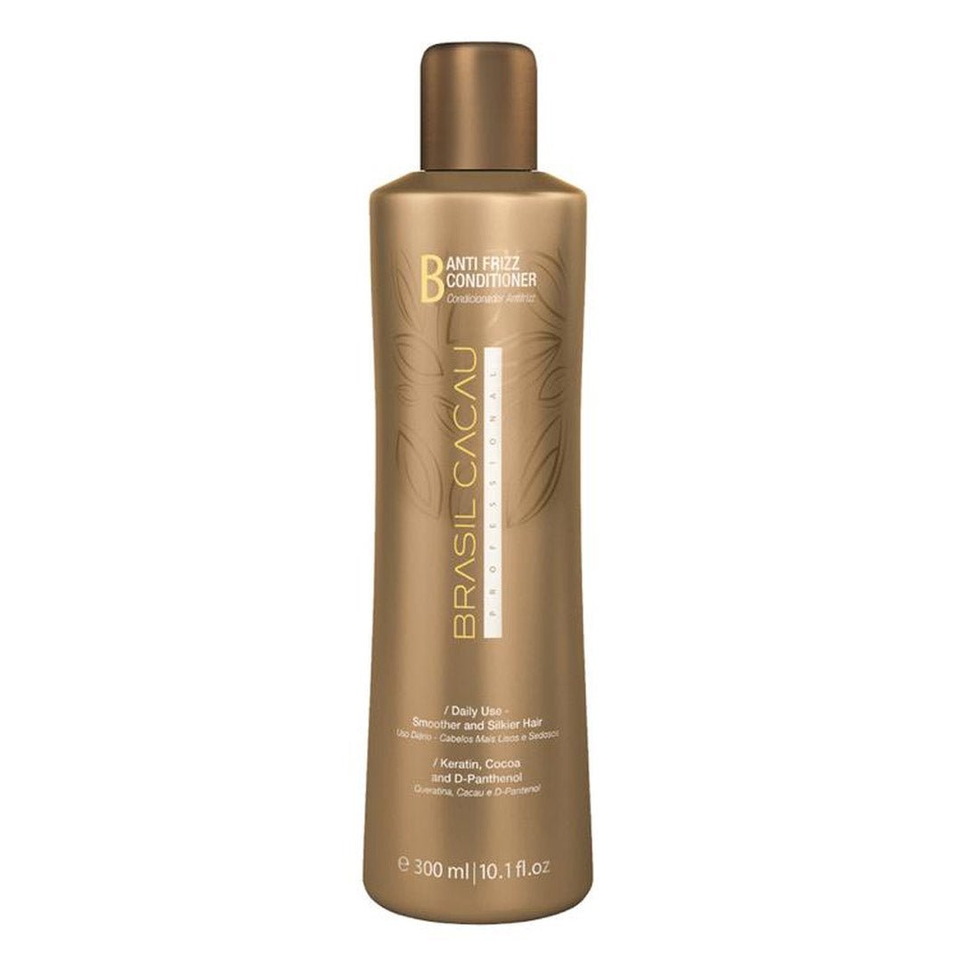 Brazilian Cacau Anti-Frizz Conditioner 300ml - Hydrating & Smoothing Hair Treatment for Curly, Wavy & Frizzy Hair - Perfect for Daily Use & Salon-Quality Results at Home