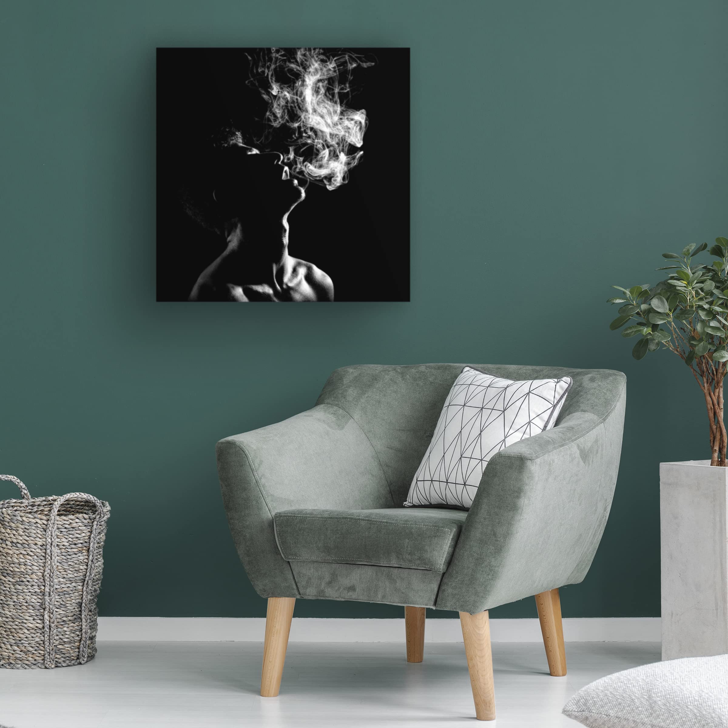 Trademark Fine Art 'Smoke' Canvas Wall Art Print by Paulo Medeiros - Modern Abstract Painting for Living Room, Bedroom & Office Decor
